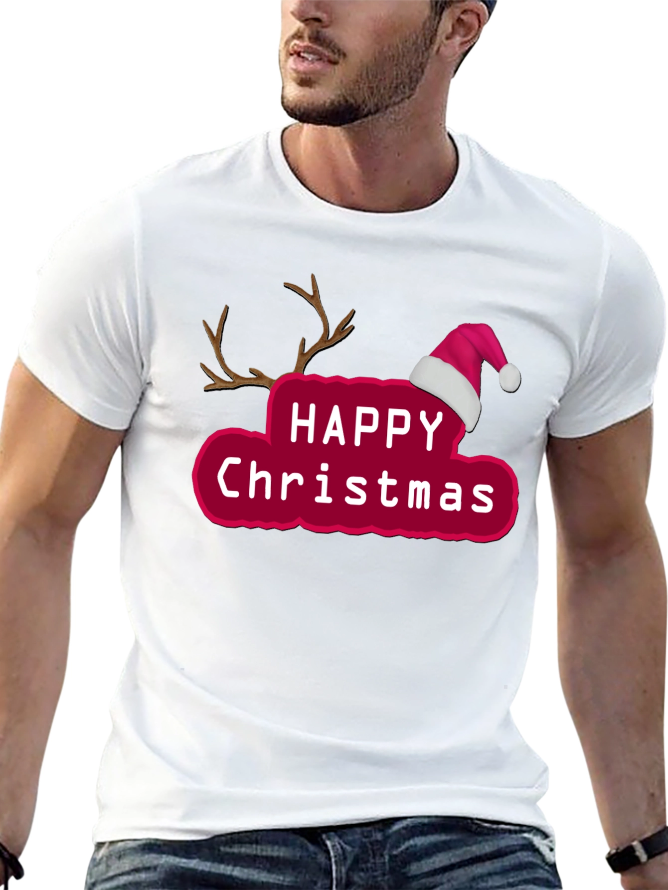 Festive Happy Christmas Graphic Tee