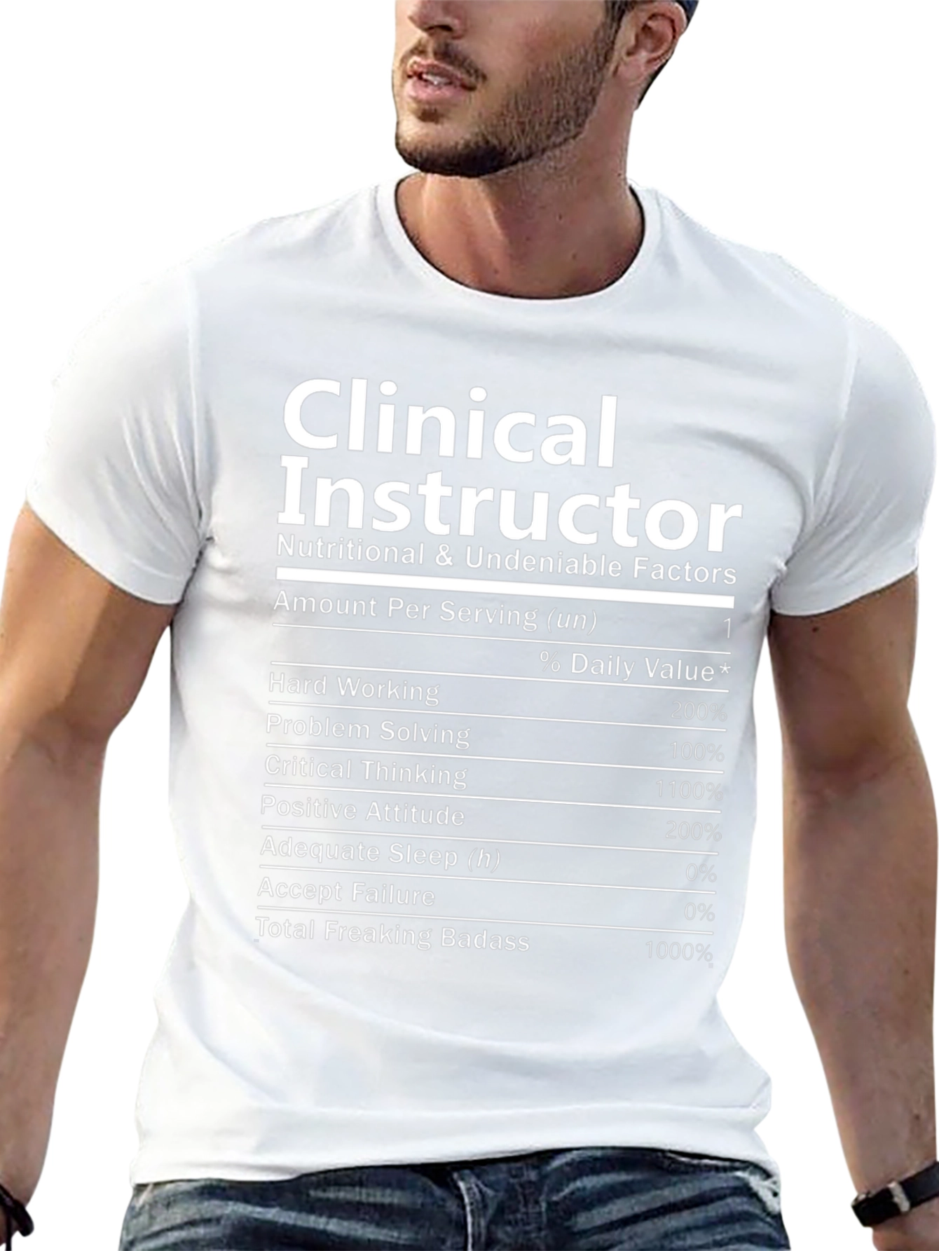 Clinical Instructor Nutrition Facts Black T-Shirt
