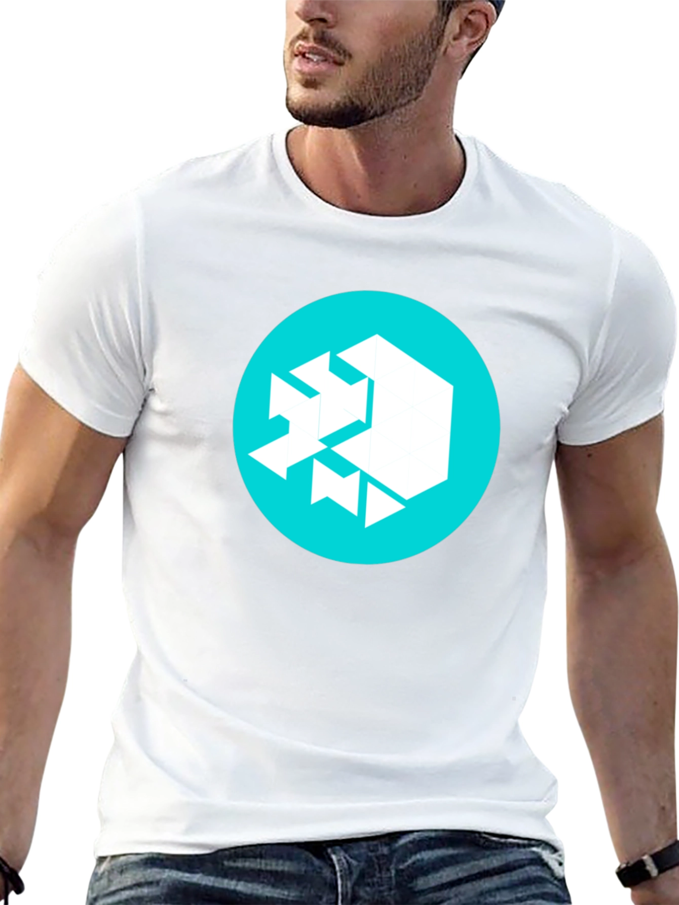 Abstract Logo Graphic Tee - Mens Black T-Shirt