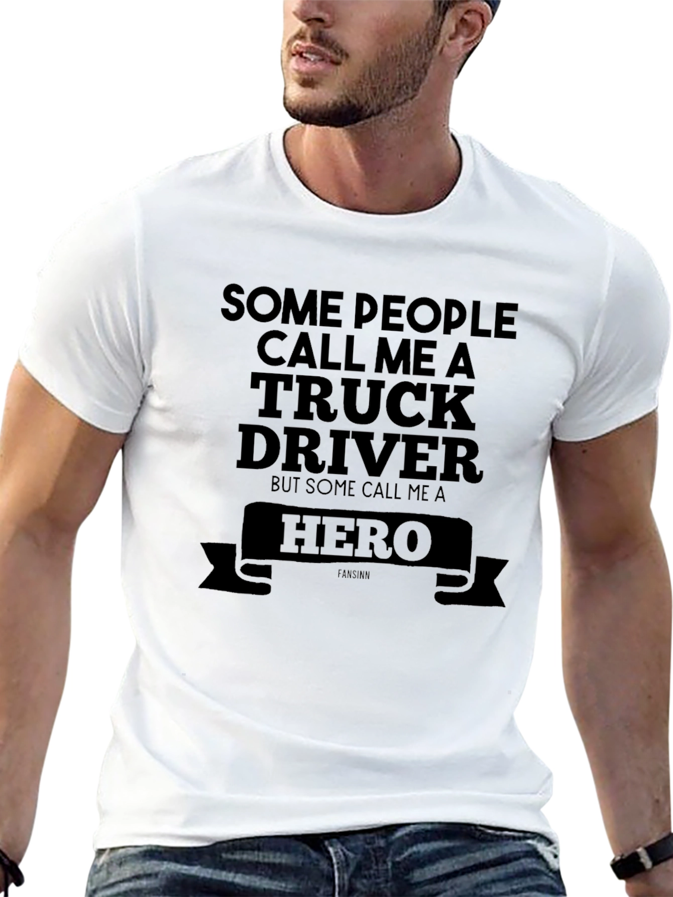 Truck Driver Hero T-Shirt - Black