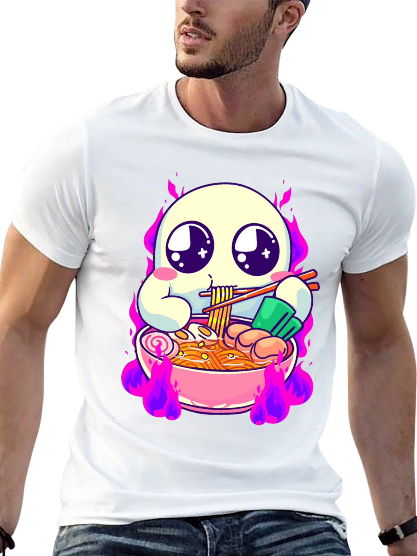 Kawaii Ramen Ghost Graphic Tee