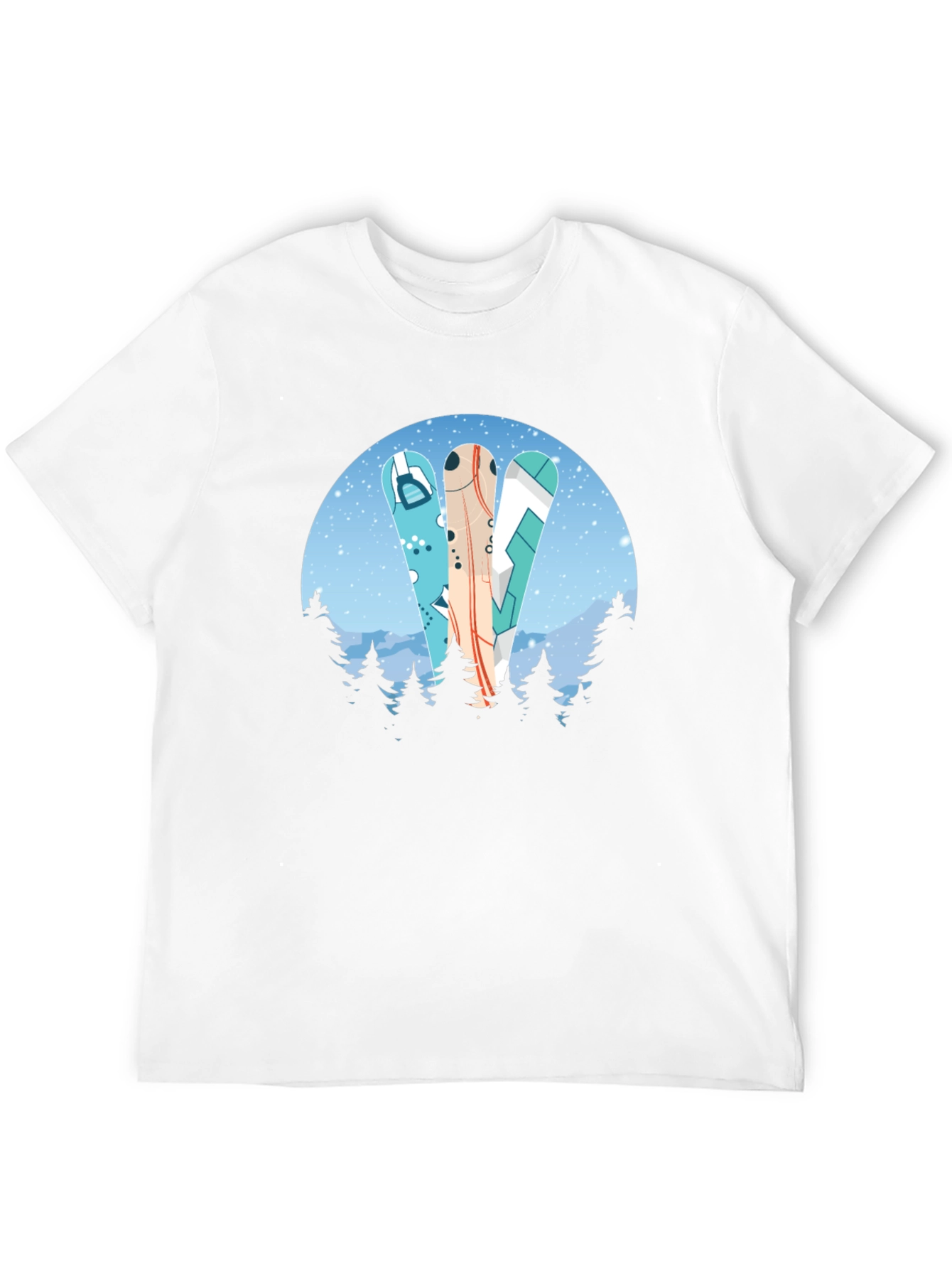 Winter Ski T-Shirt - Stylish Mountain Design
