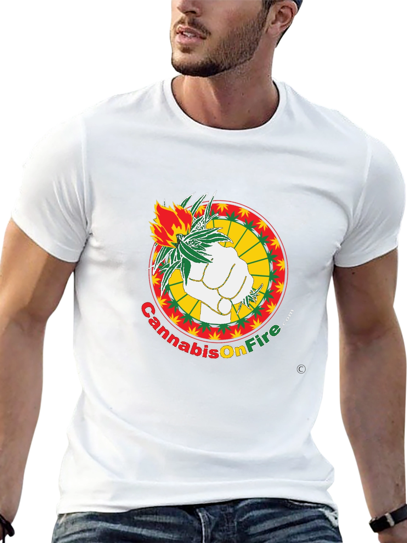 Cannabis on Fire Graphic Tee