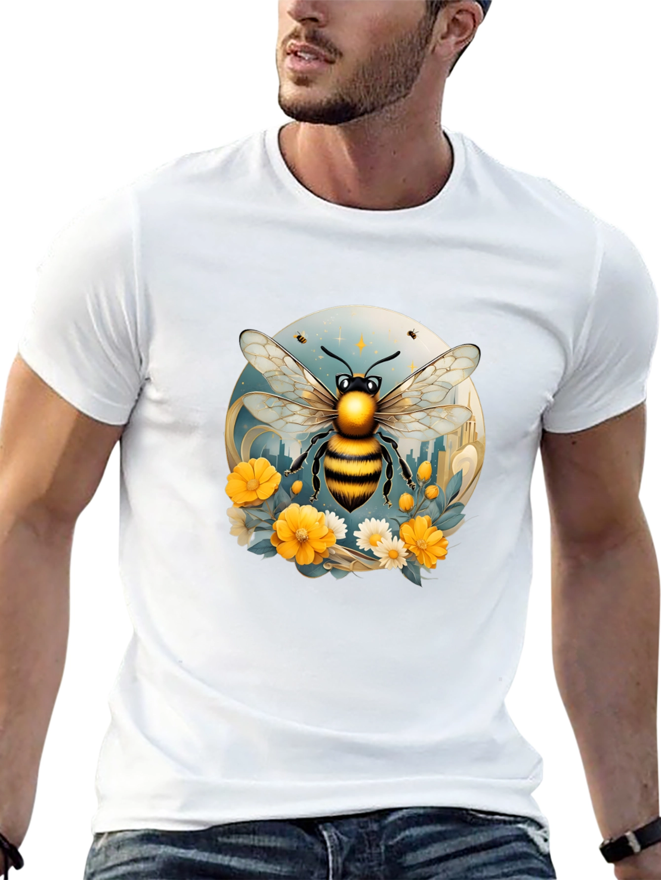 Bee Graphic Black T-Shirt