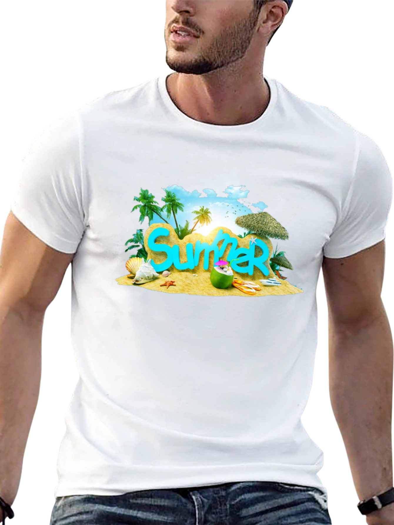 Summer Beach Graphic T-Shirt