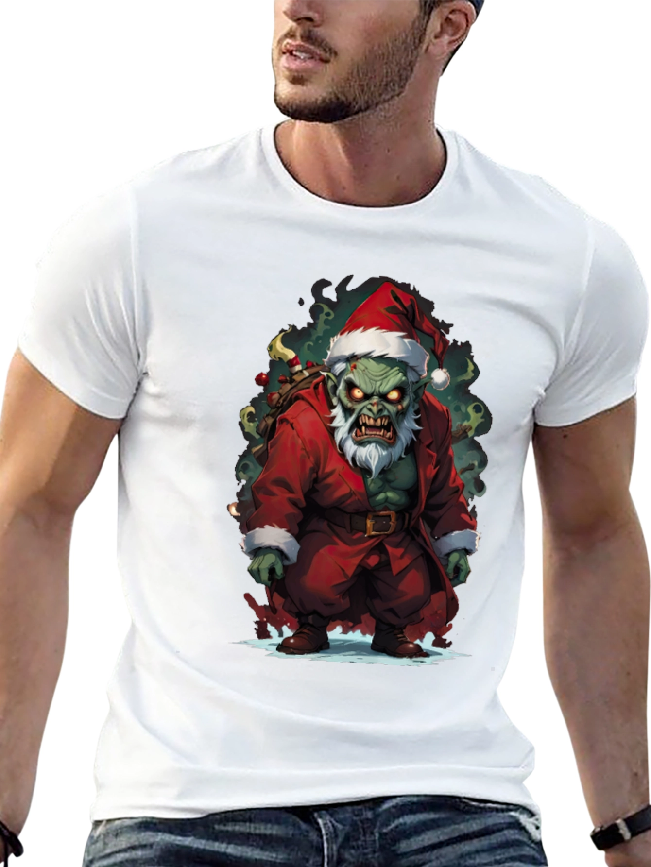 Zombie Santa Claus Graphic T-Shirt