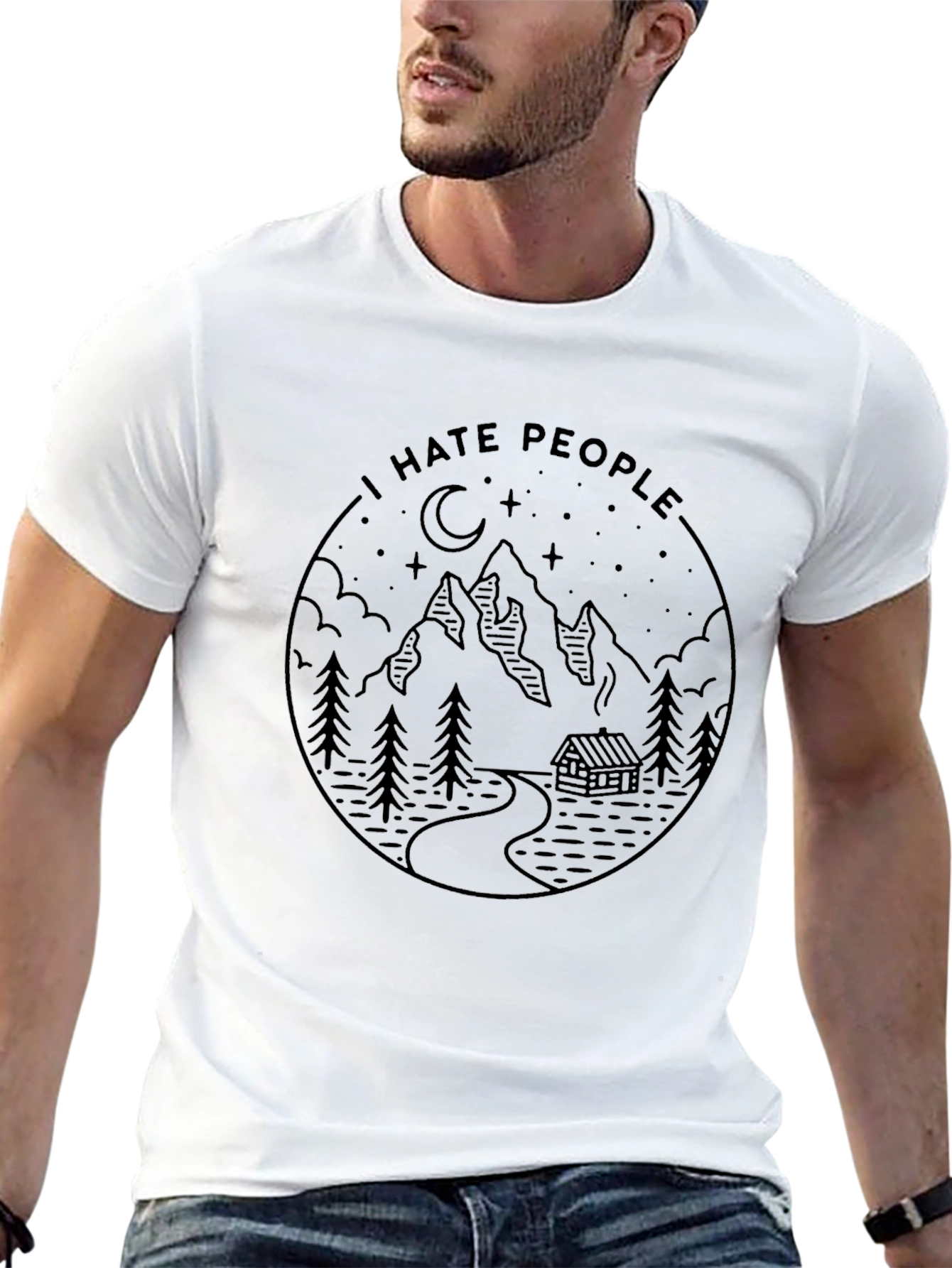 I Hate People Mountain Graphic Tee
