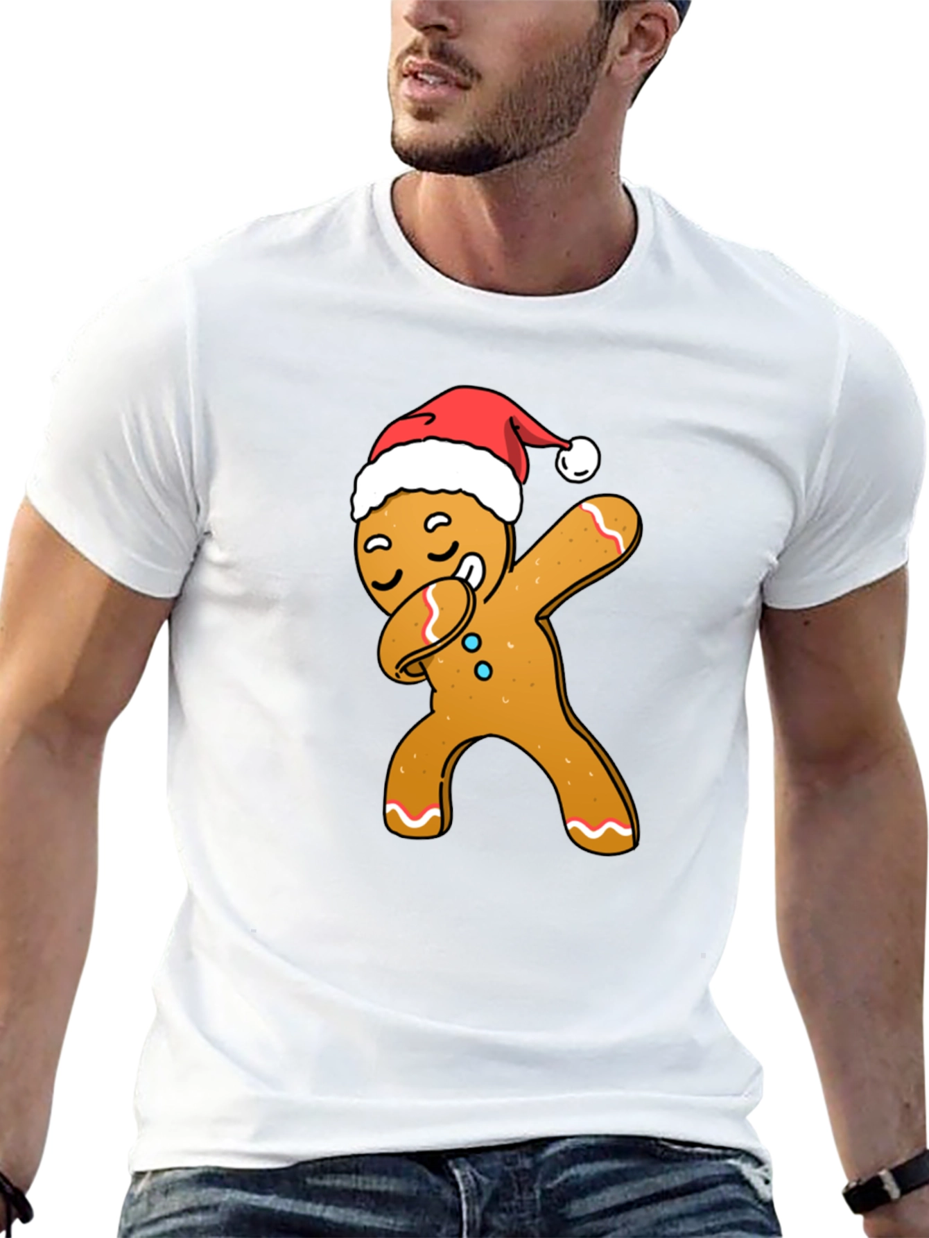 Dabbing Gingerbread Man Christmas T-Shirt