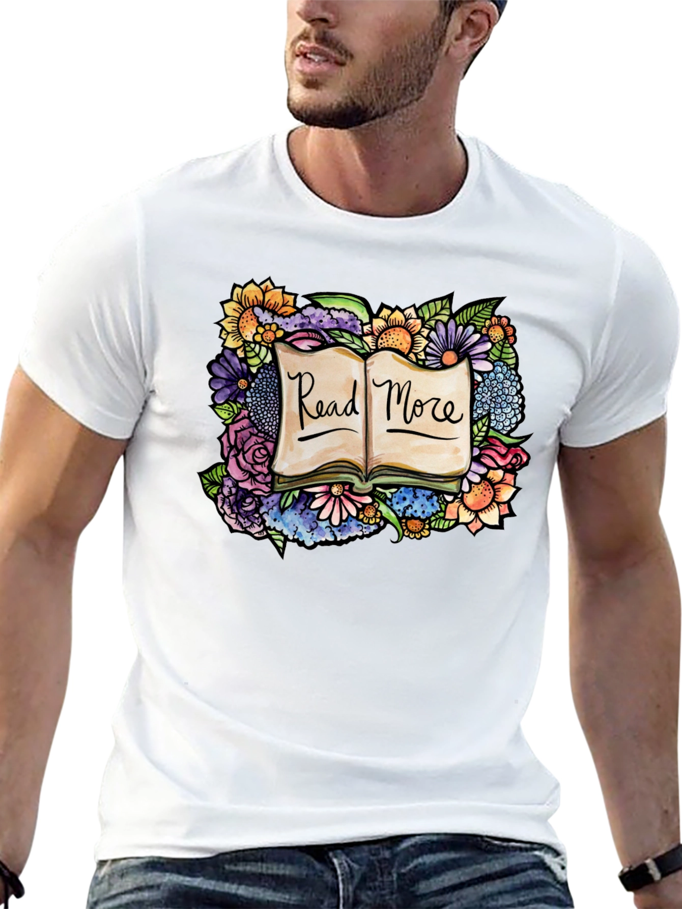 Read More Floral Book T-Shirt