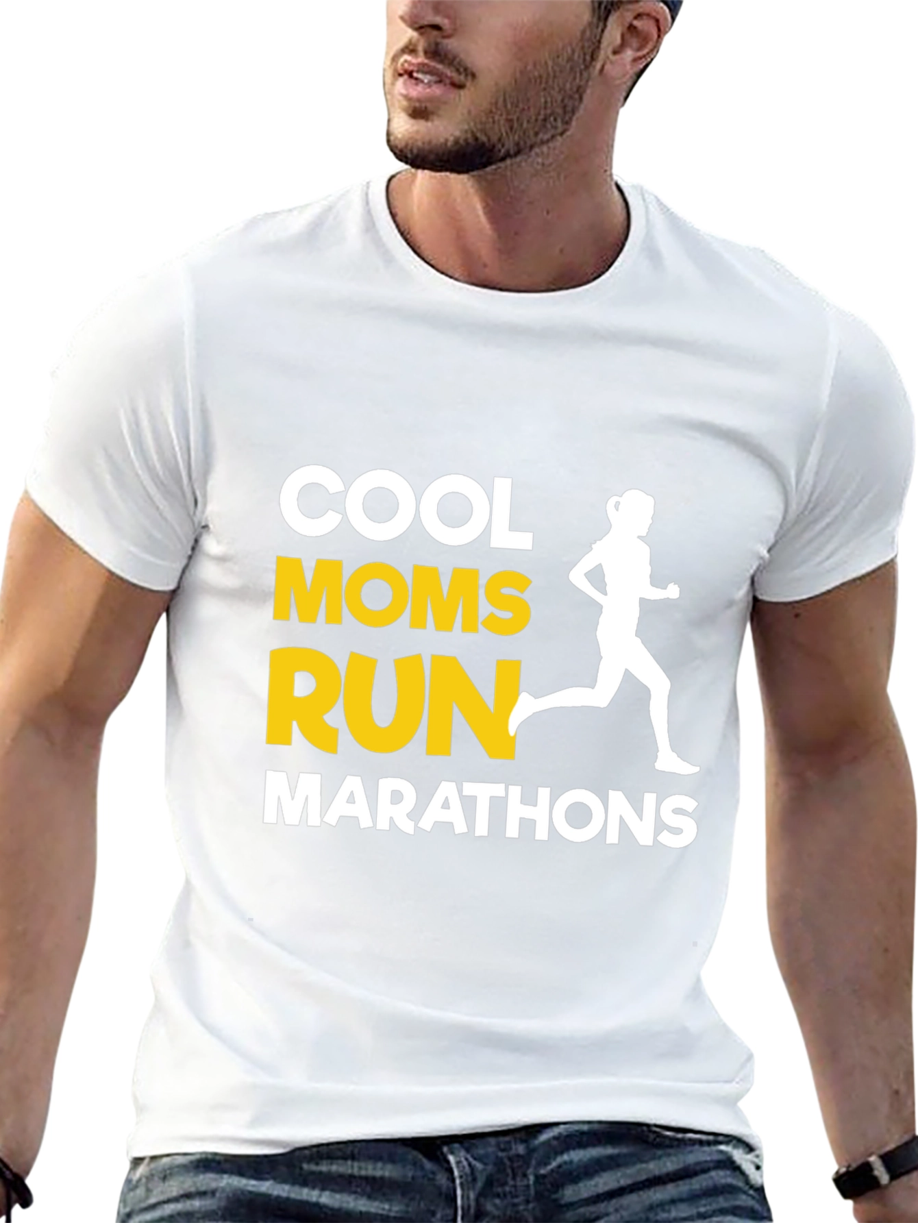 Cool Moms Run Marathons T-Shirt - Black