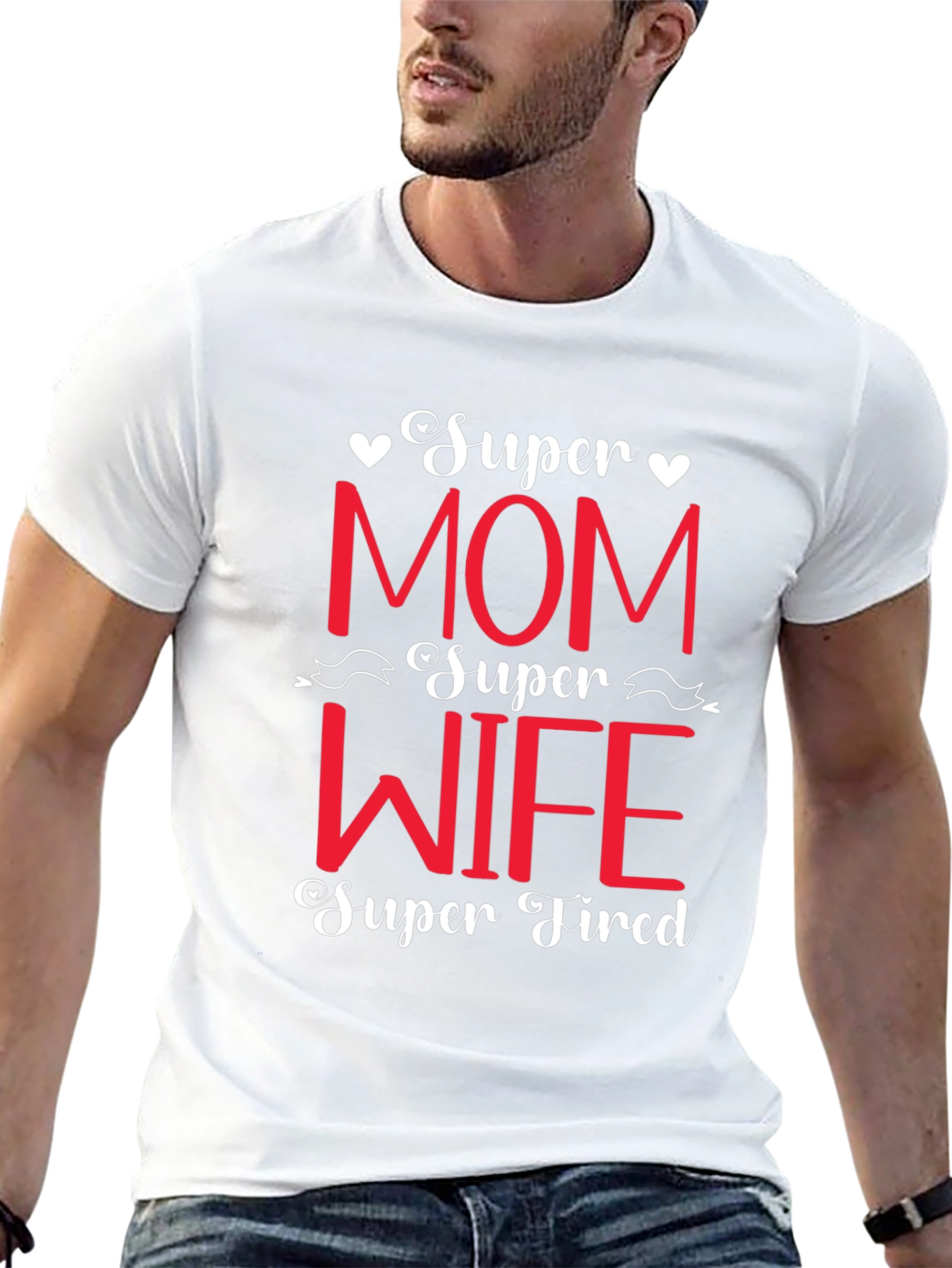Super Mom Wife Tired Graphic Tee