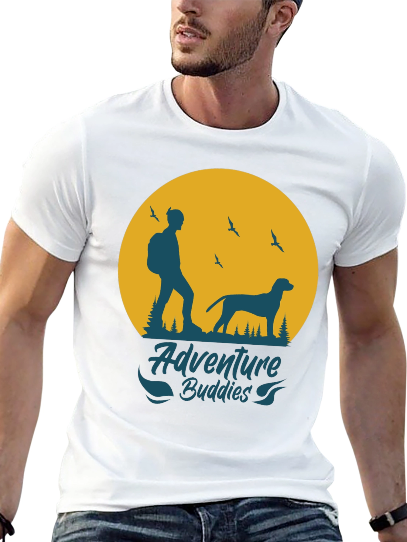 Adventure Buddies Graphic Tee - Mens Black T-Shirt
