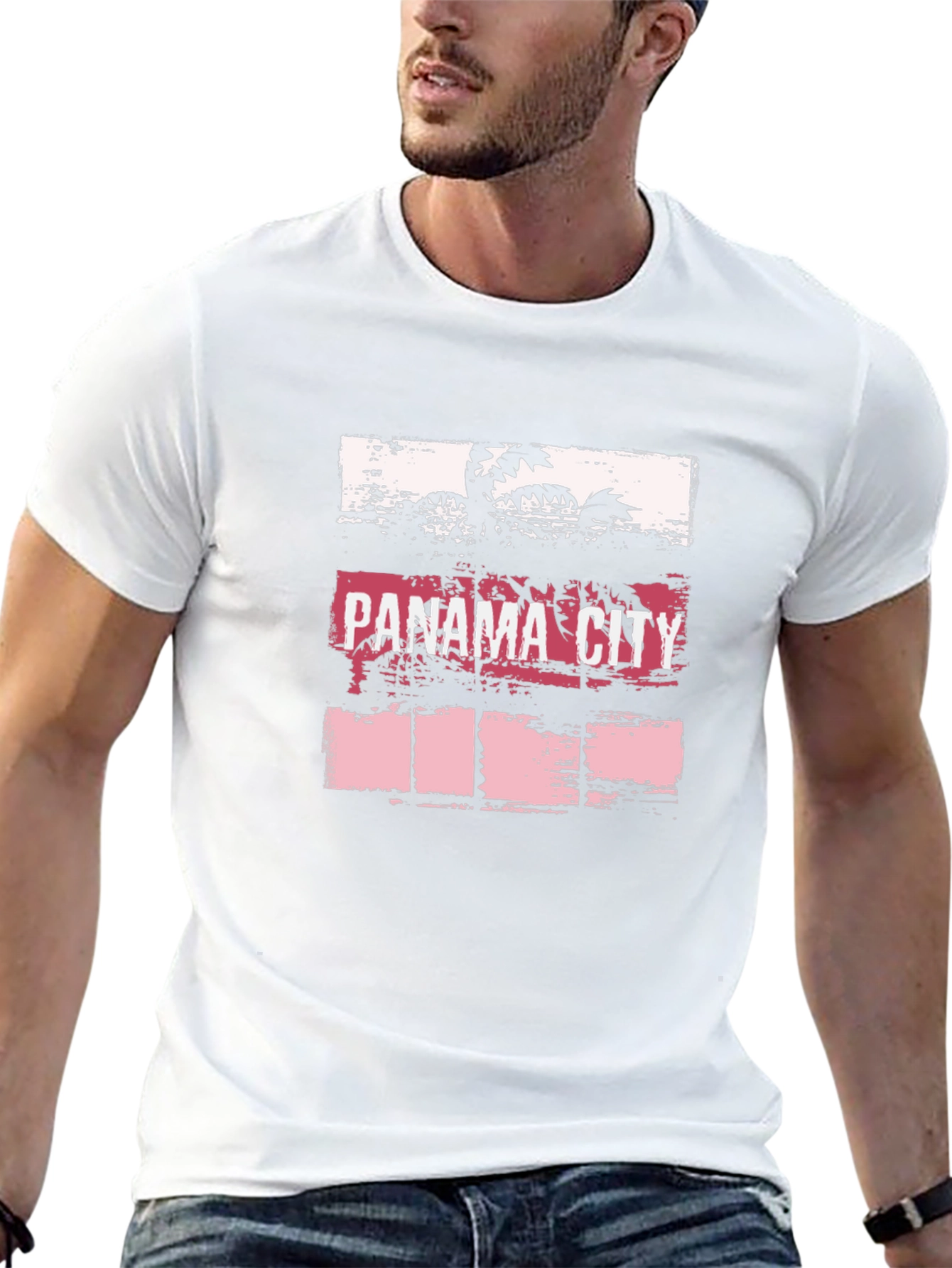 Panama City Palm Graphic T-Shirt - Black