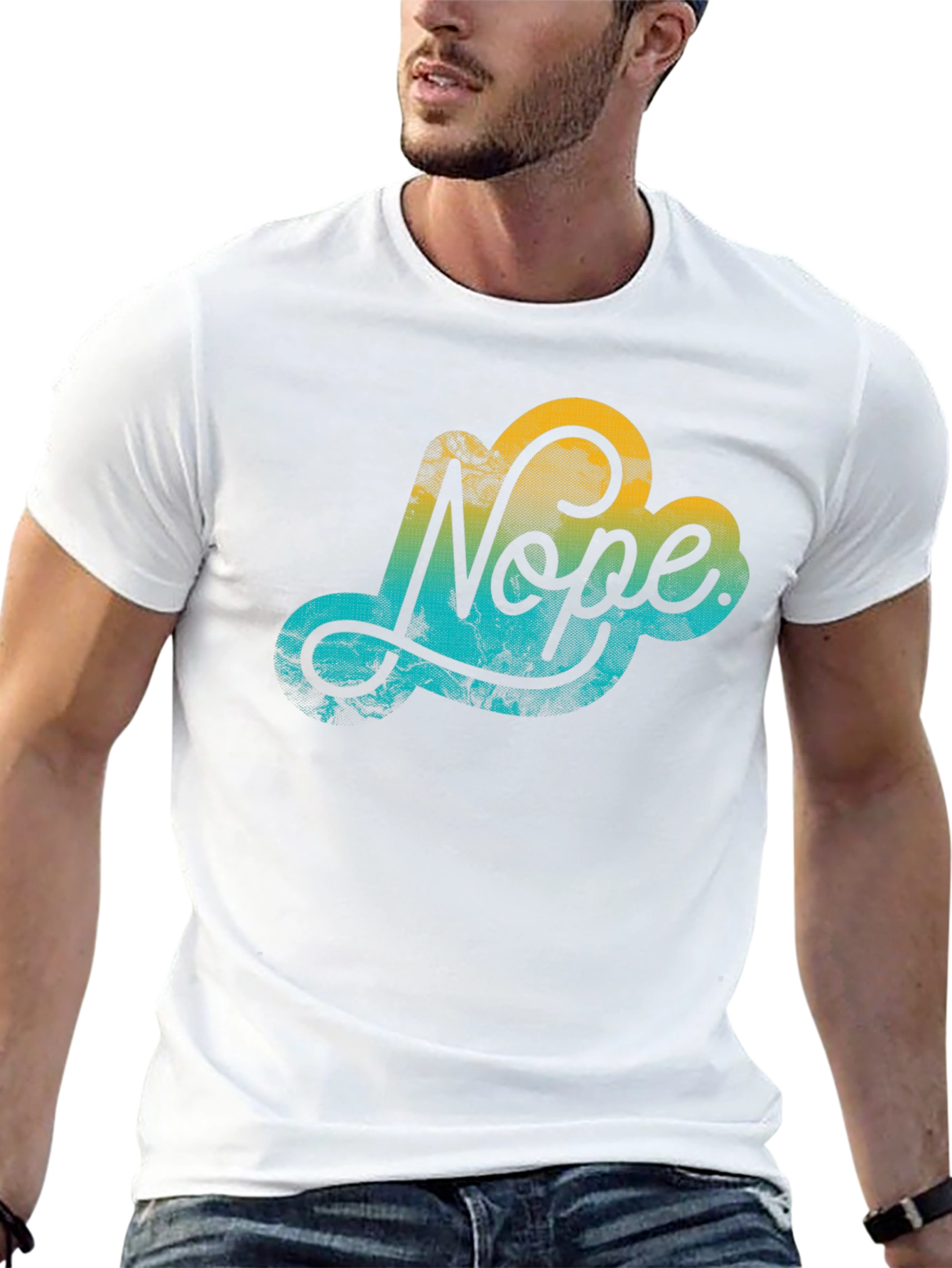 Nope Cloud Graphic Black T-Shirt