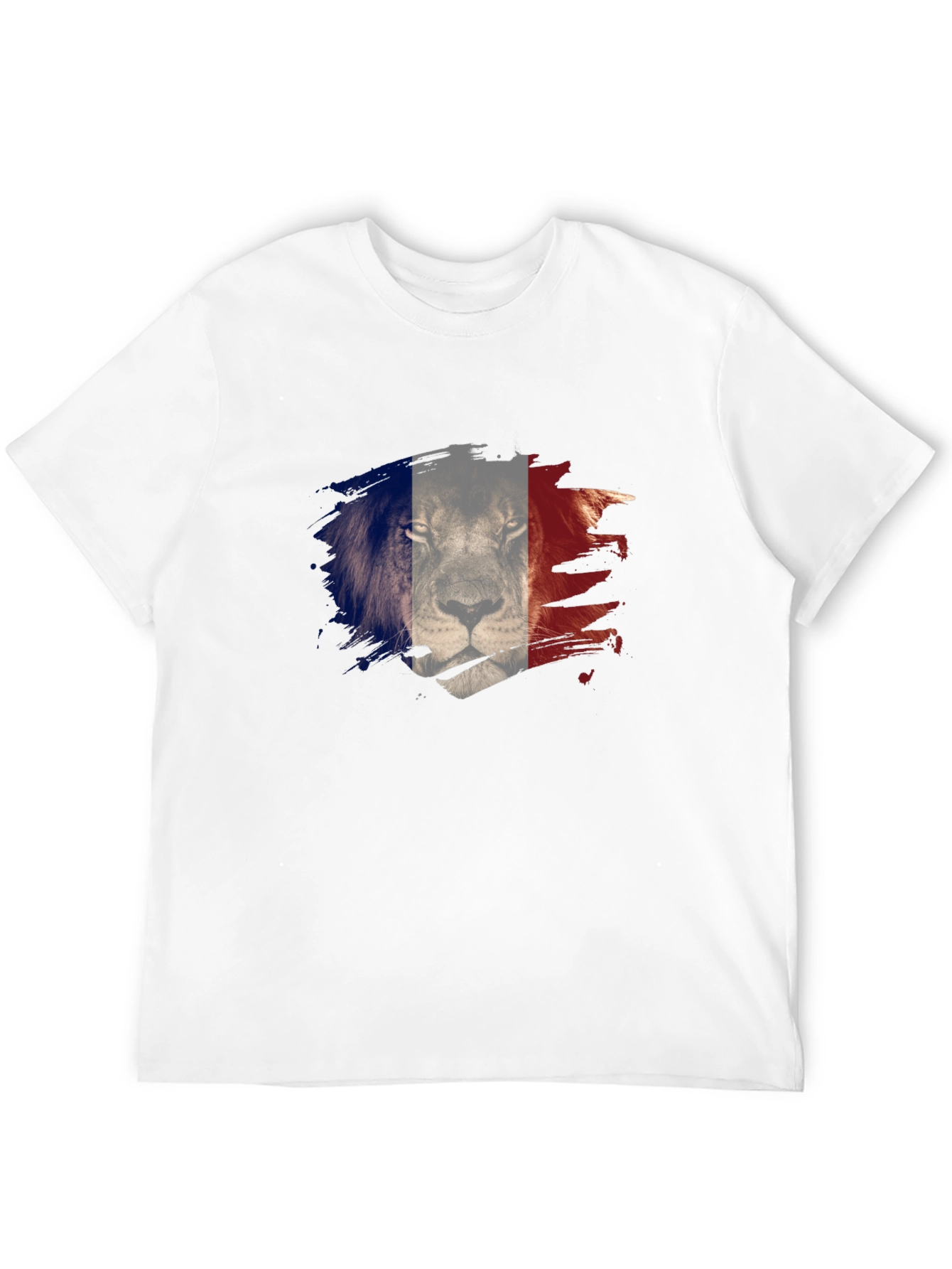 Mens Black Lion France Flag Graphic Tee
