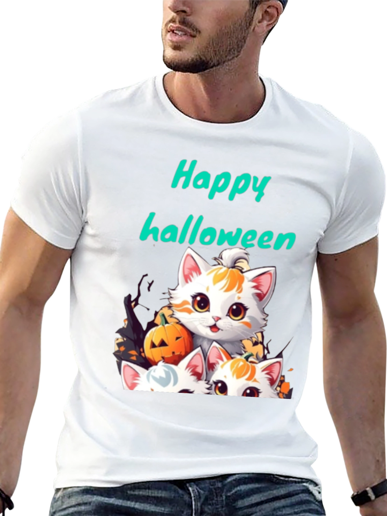 Halloween Cats Graphic Tee - Spooky Season