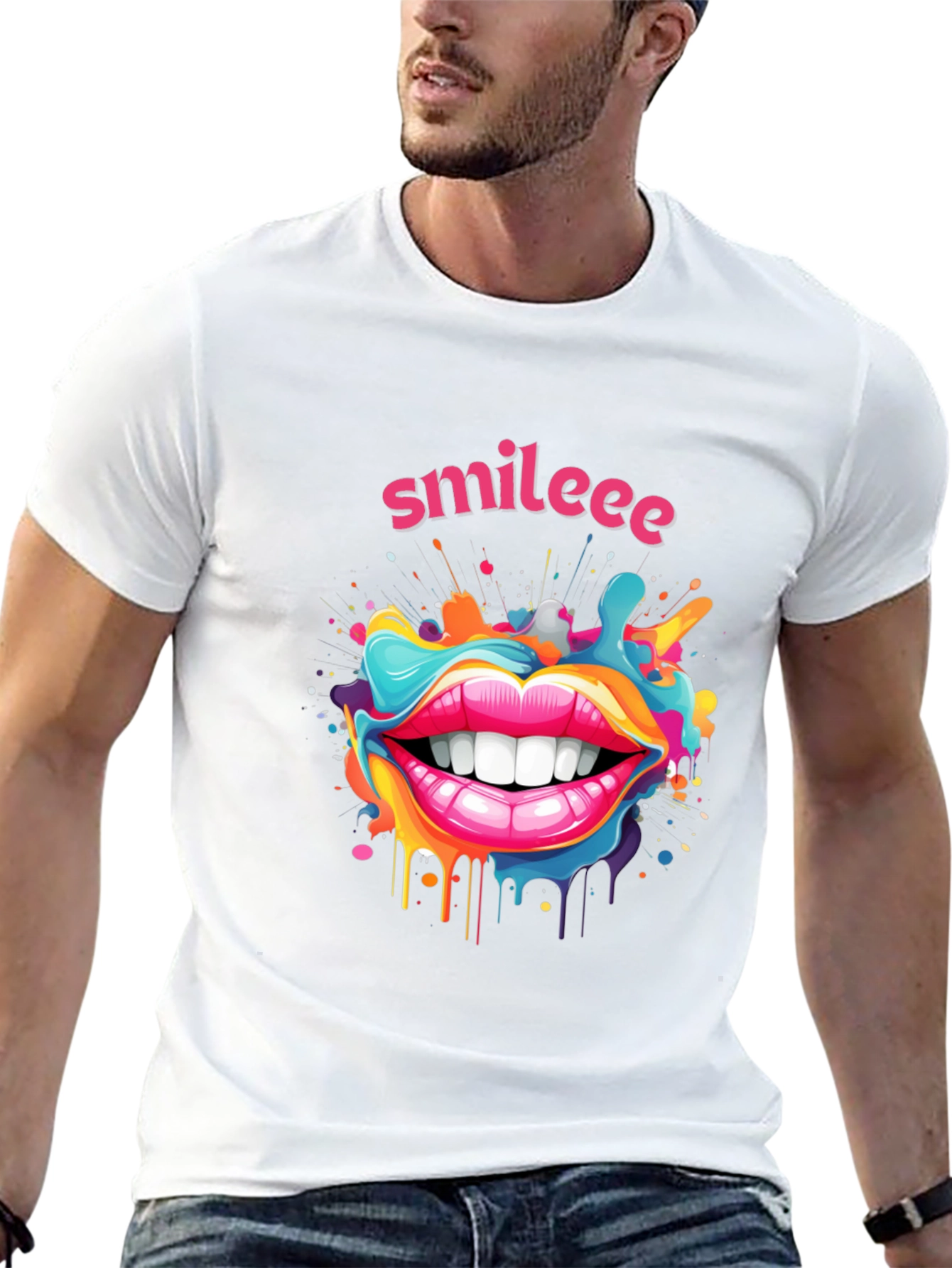Smileee Graphic Black T-Shirt