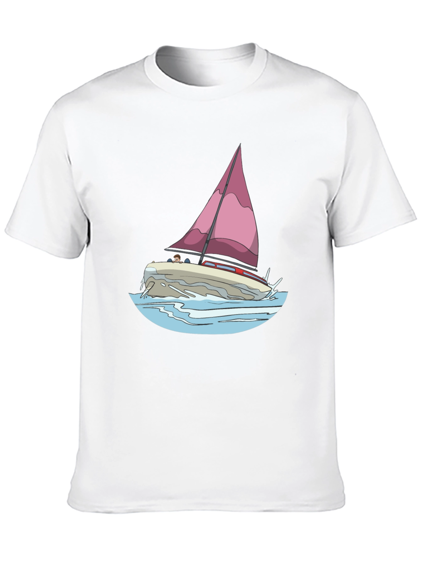 Sailboat Graphic Black T-Shirt