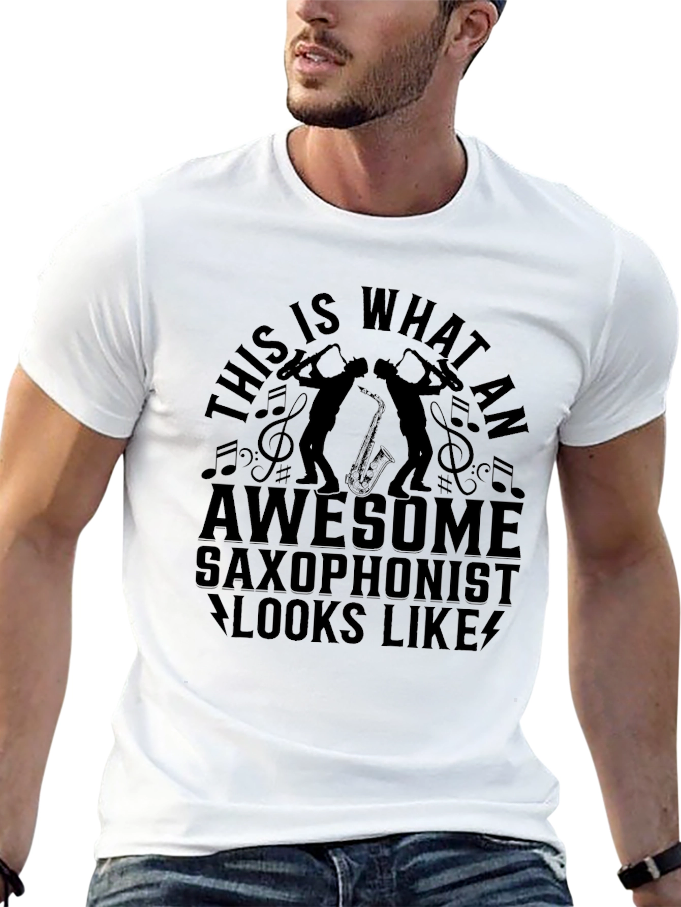 Awesome Saxophonist Graphic Tee - Musician T-Shirt