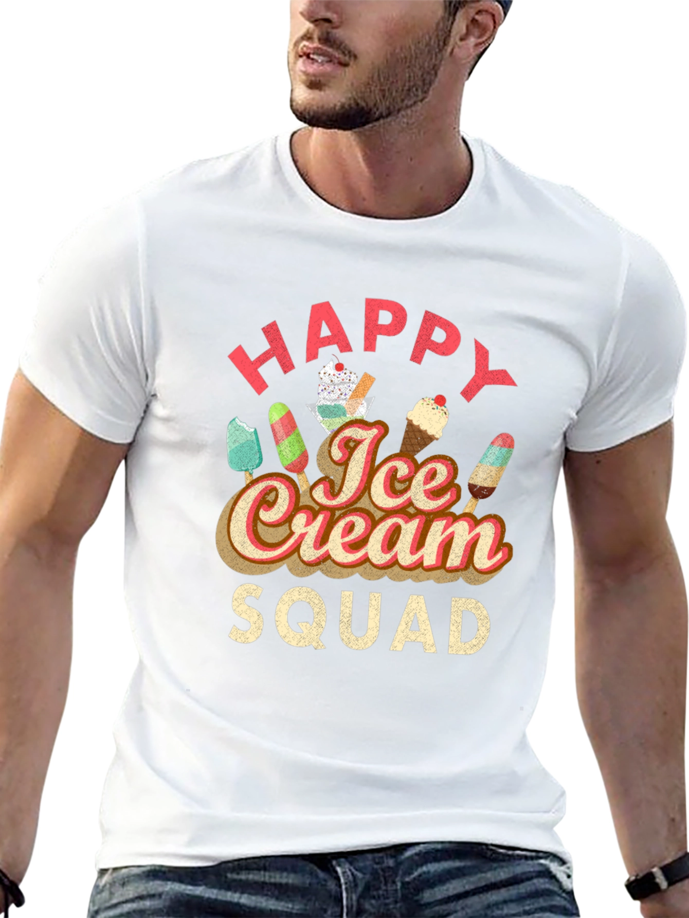 Happy Ice Cream Squad Graphic T-Shirt