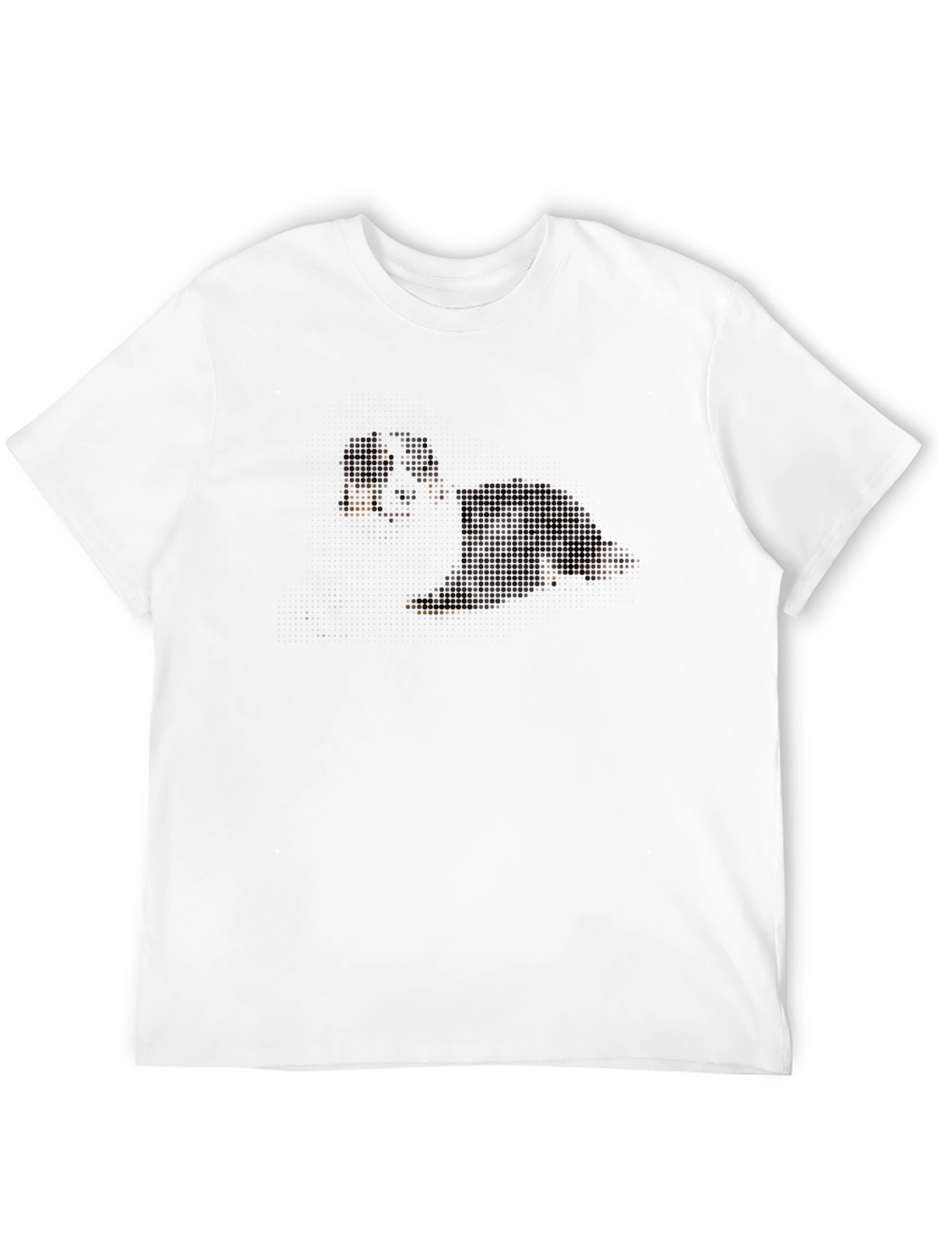 Pixelated Dog Graphic T-Shirt