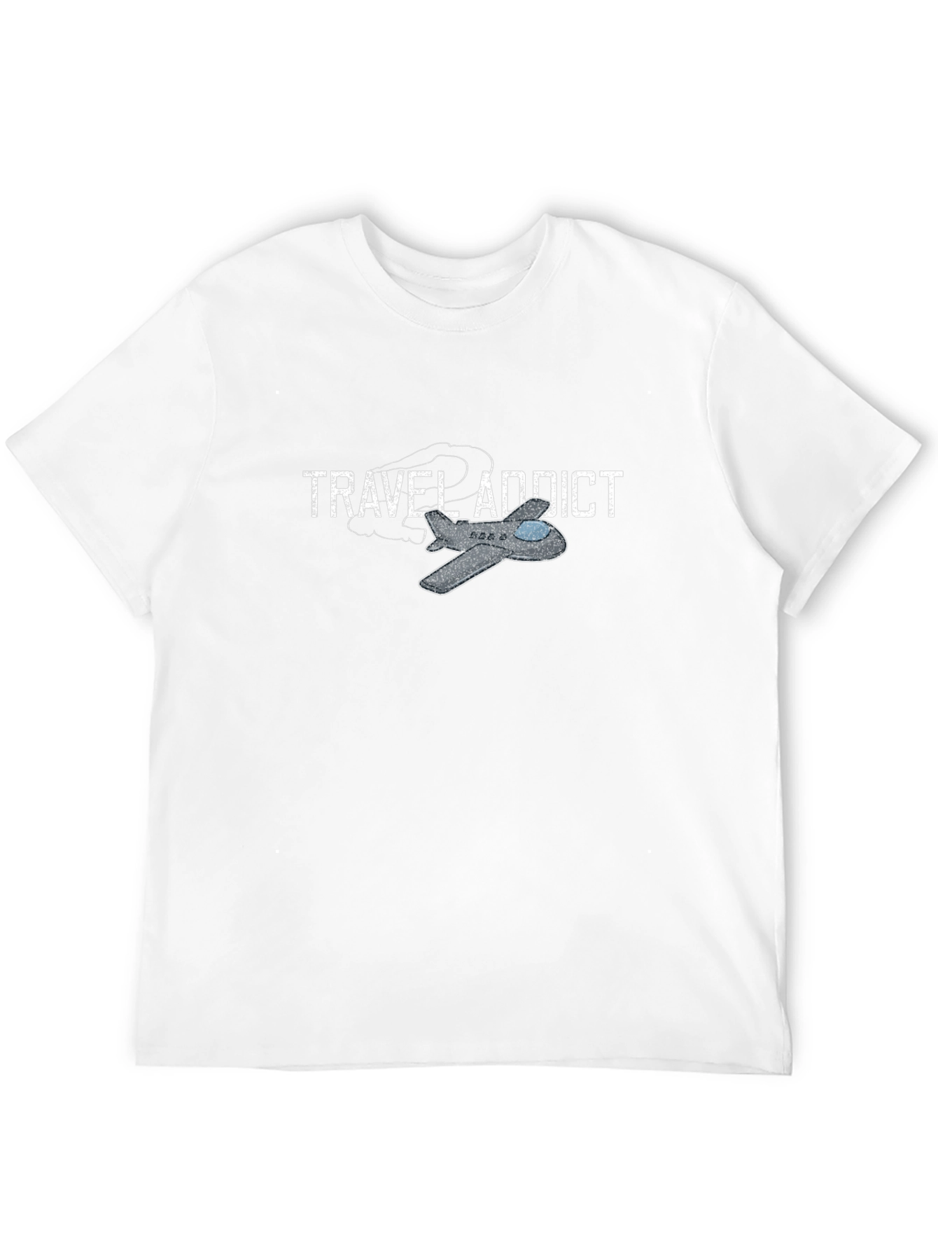 Travel Addict Graphic T-Shirt - Airplane Design