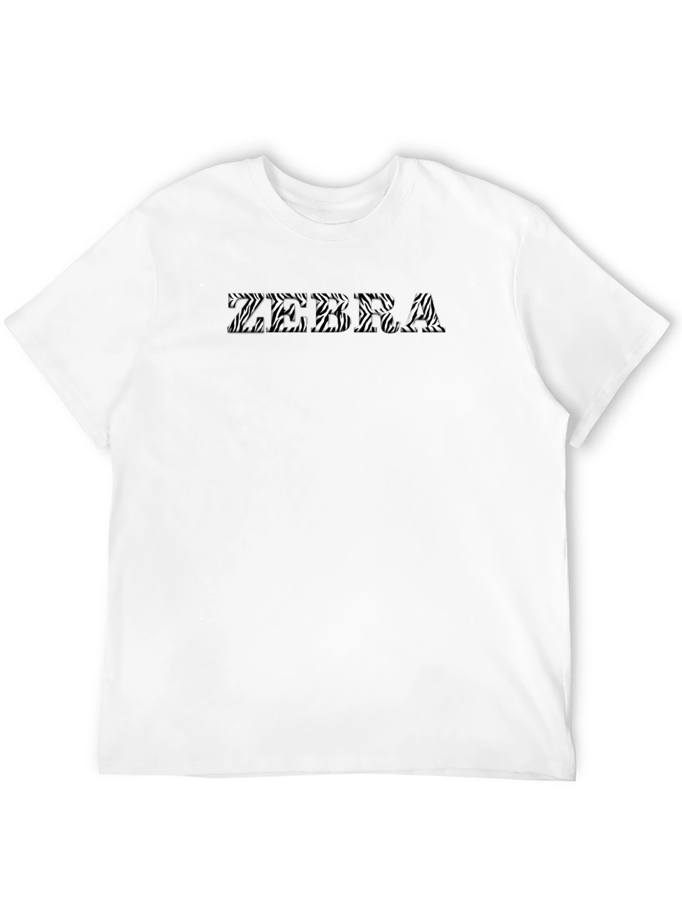 Zebra Print Graphic Tee - Black