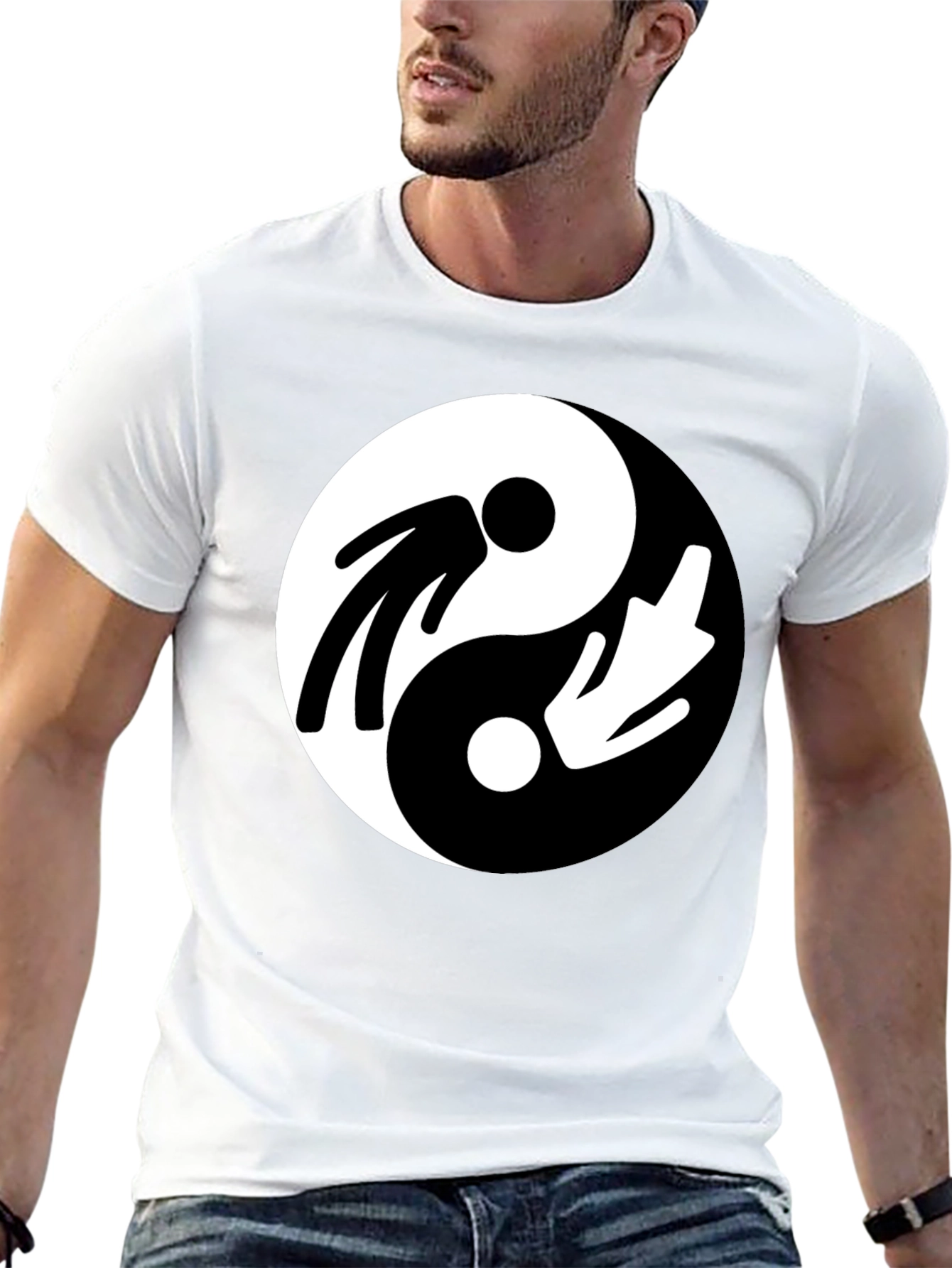 Yin Yang Mens Graphic T-Shirt - Balance