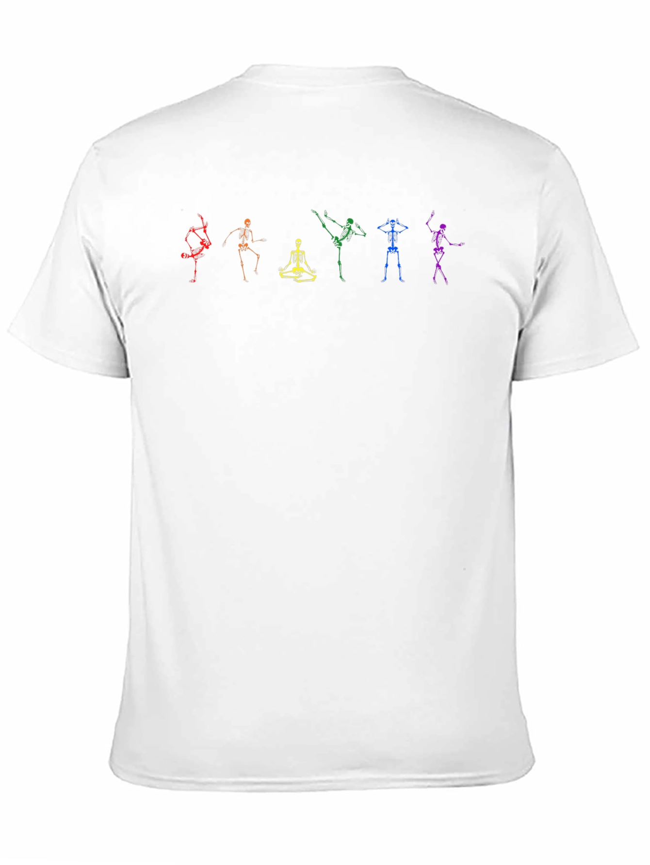 Rainbow Skeleton Pose Graphic Tee