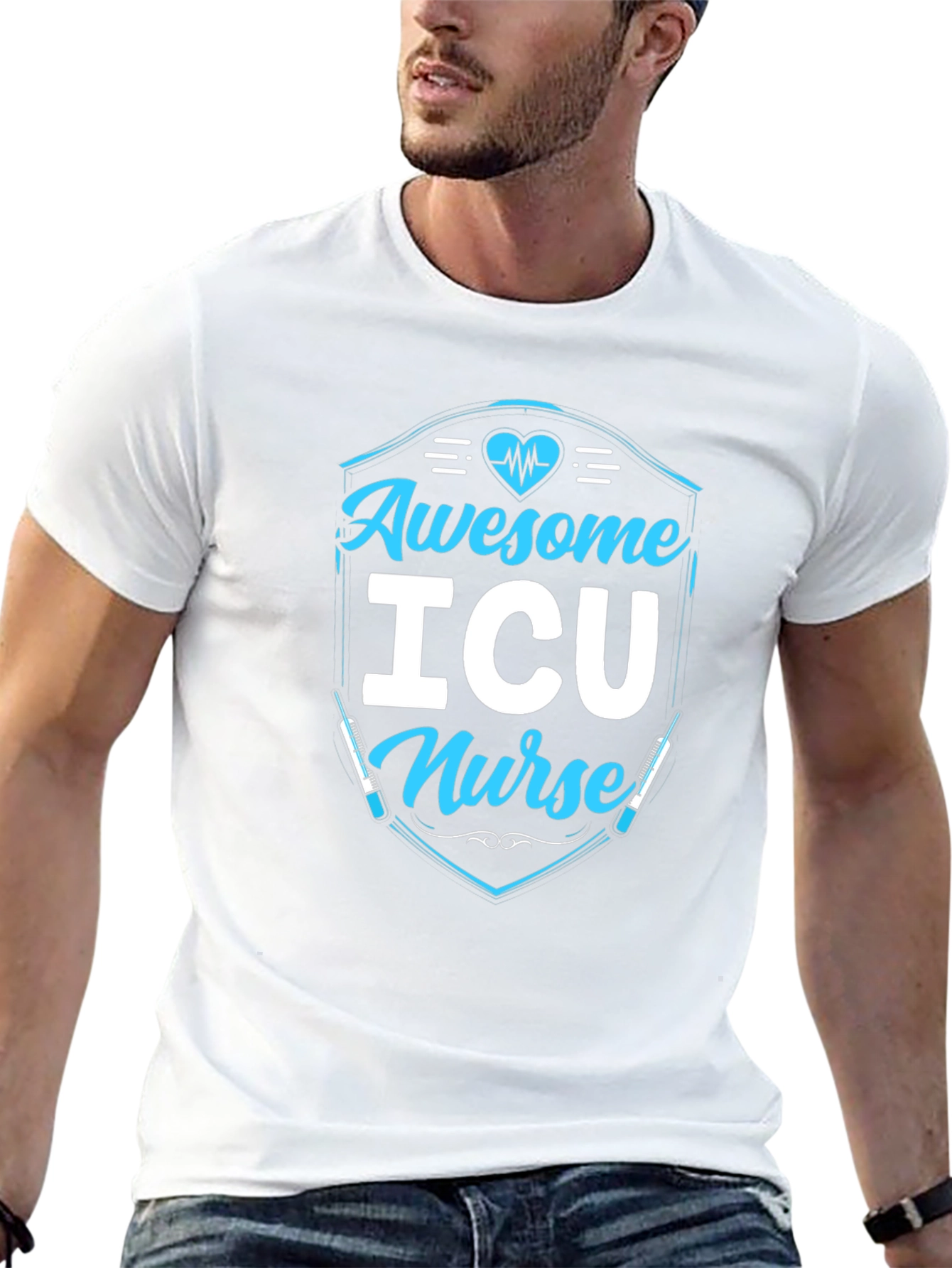 Awesome ICU Nurse Graphic Tee