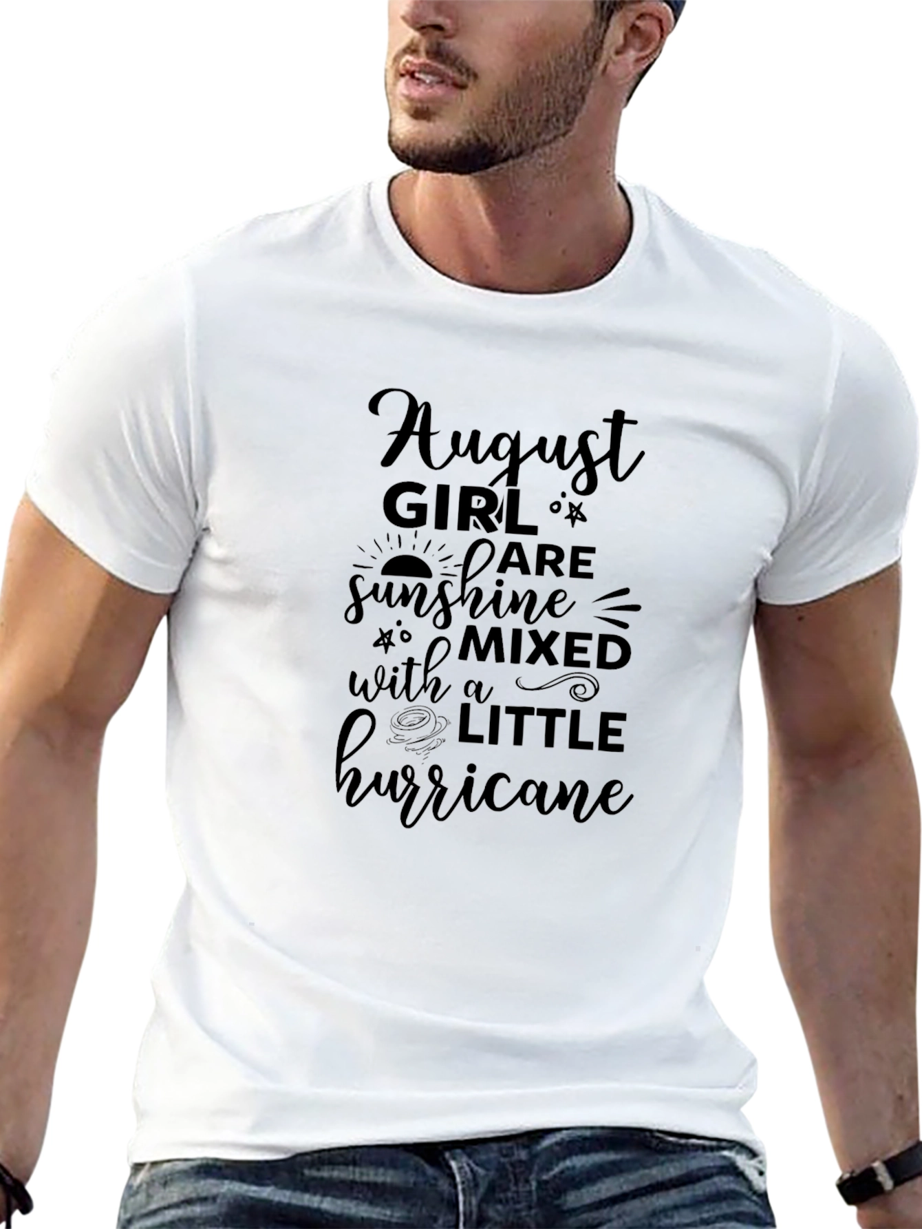 August Girl Sunshine Hurricane Black Tee
