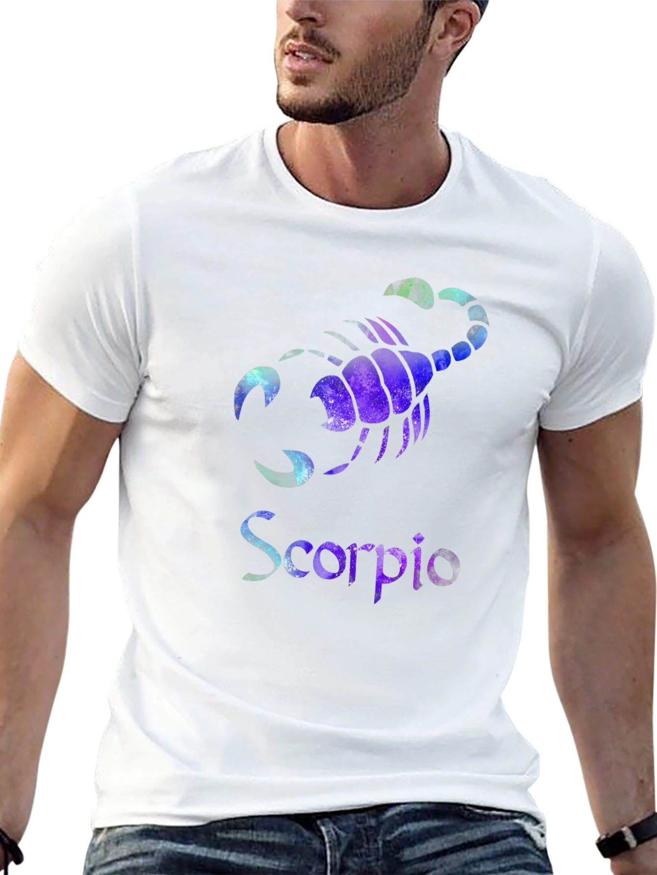 Scorpio Zodiac Galaxy Graphic Black T-Shirt