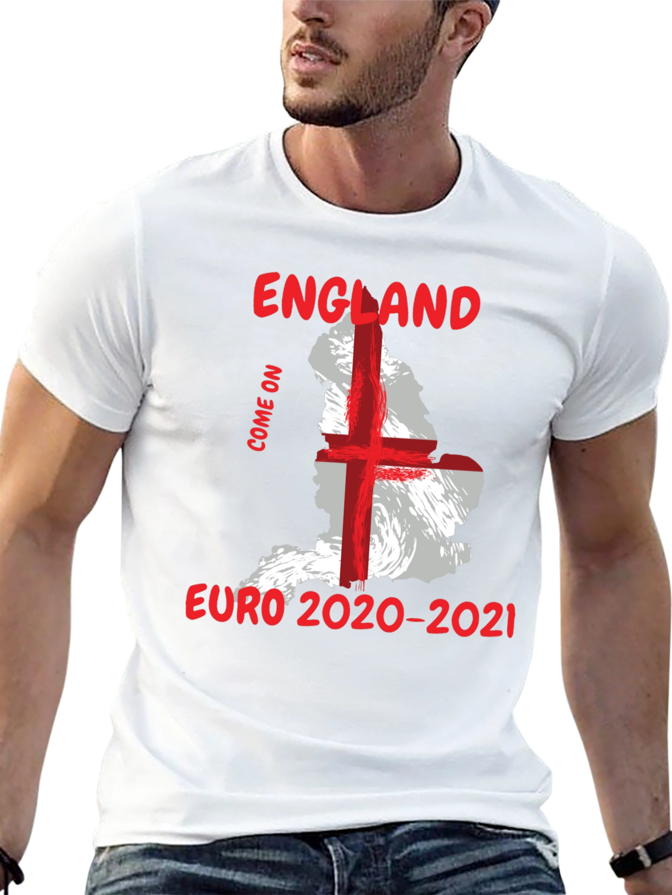 England Euro 2020-2021 Black T-Shirt