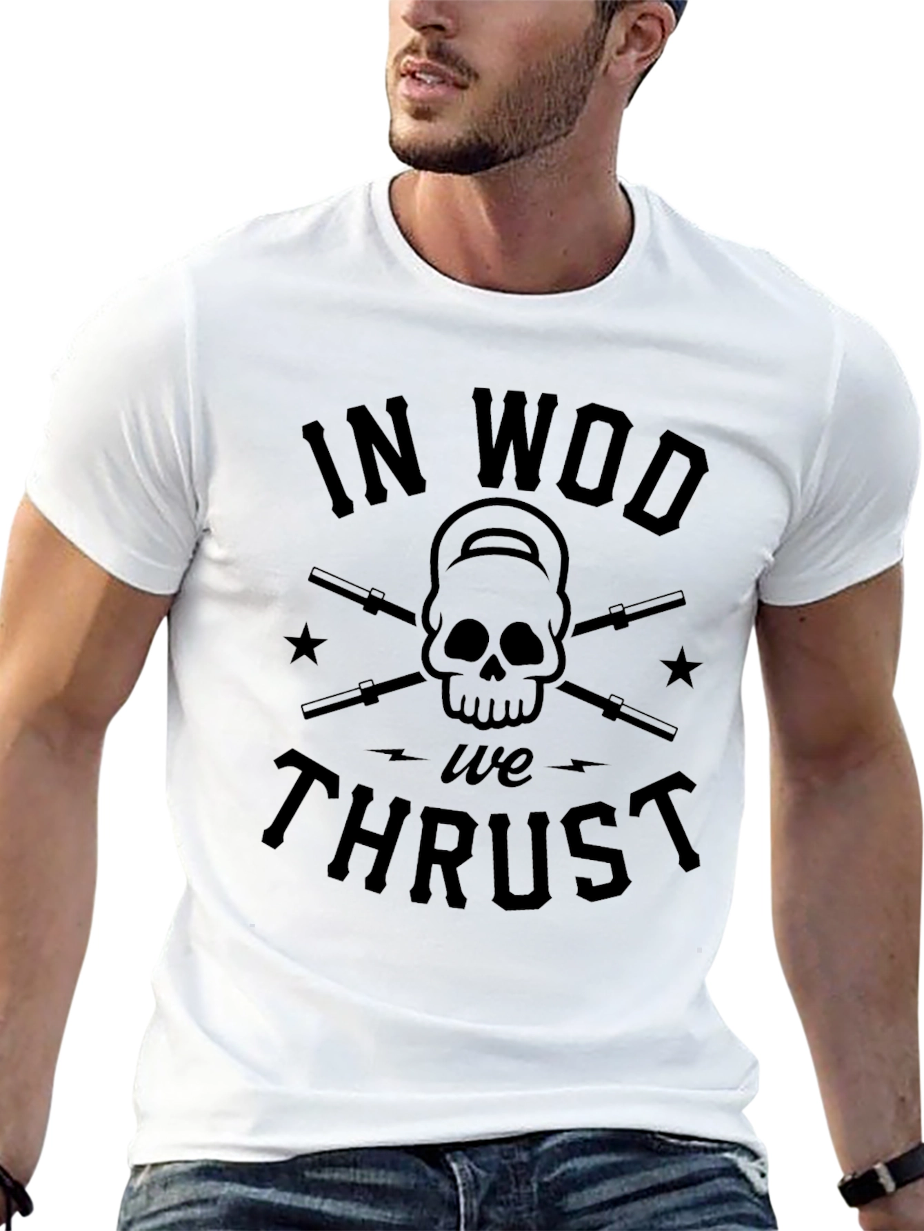 In WOD We Thrust Black T-Shirt - Crossfit