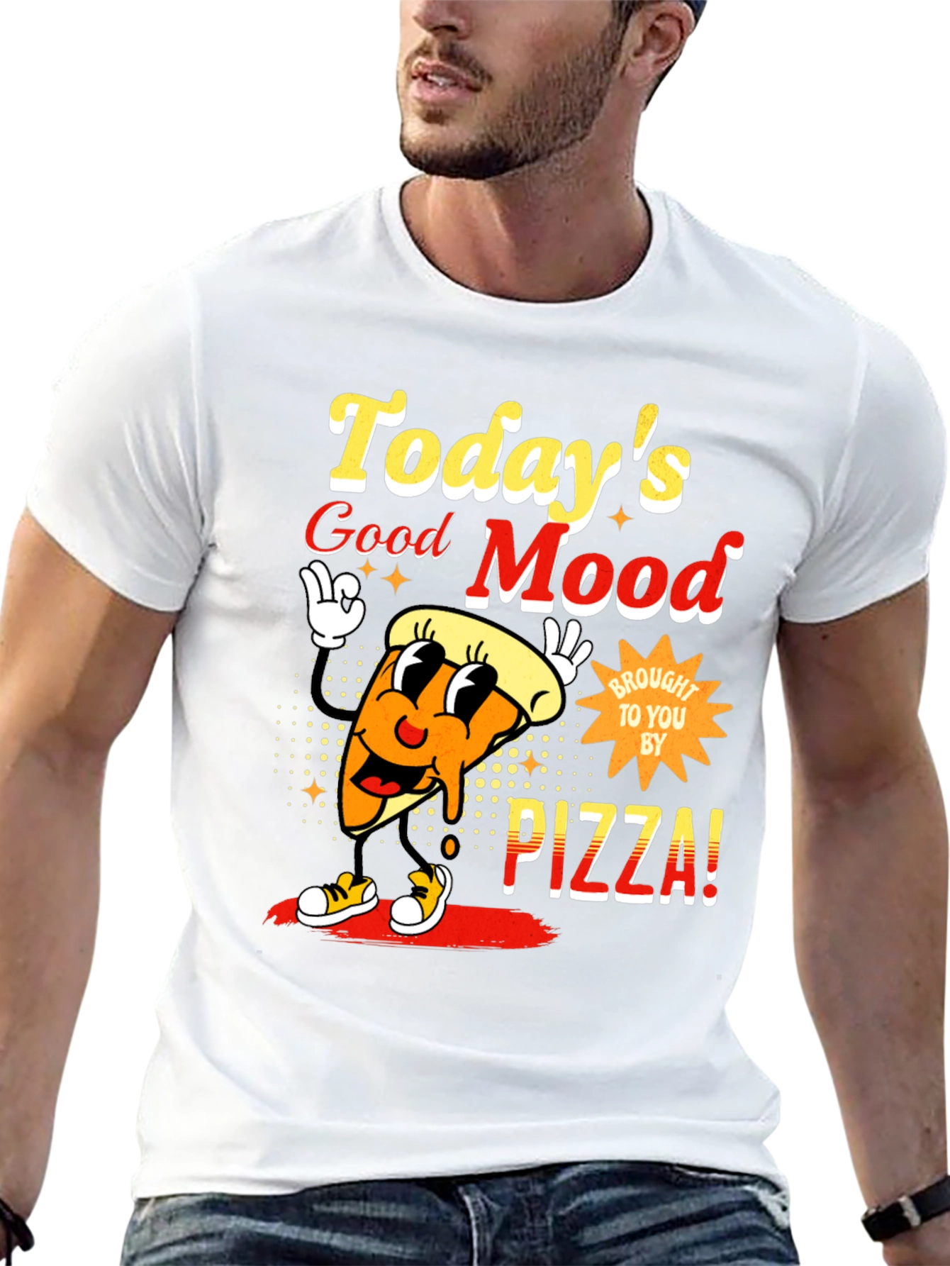 Todays Good Mood Pizza Graphic Tee
