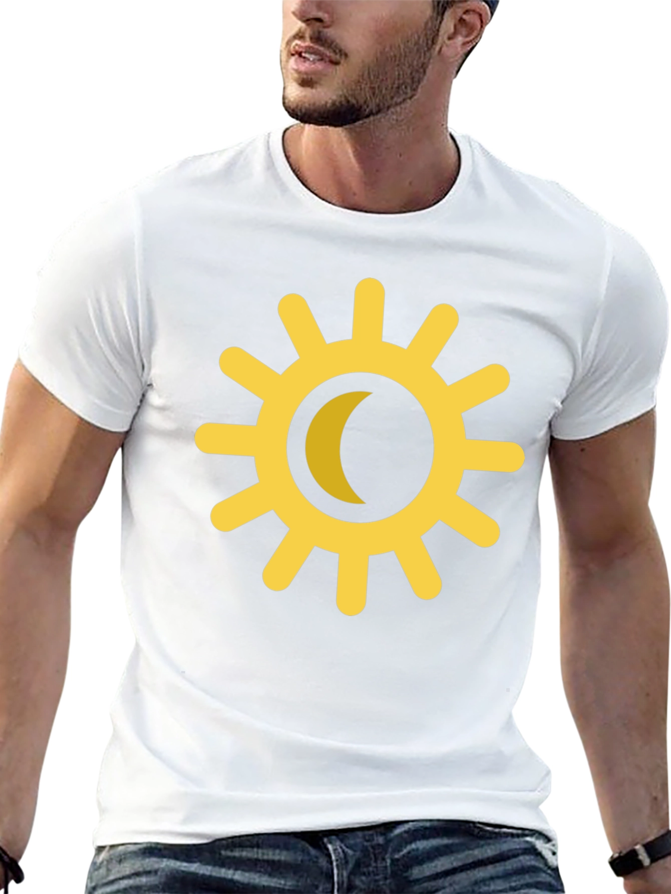 Sun & Moon Graphic Tee - Celestial Style