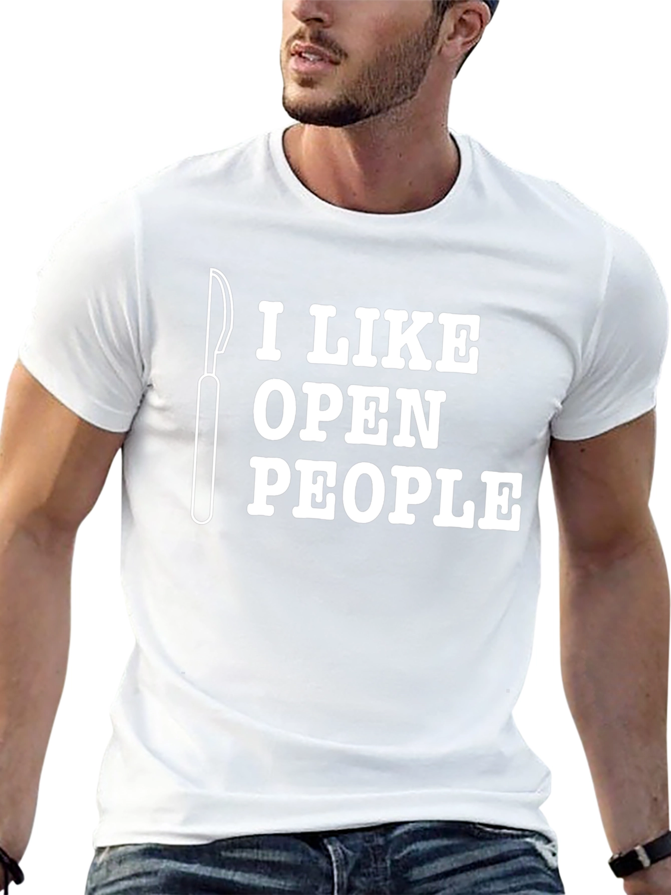 I Like Open People Funny Surgeon Scalpel Graphic T-Shirt