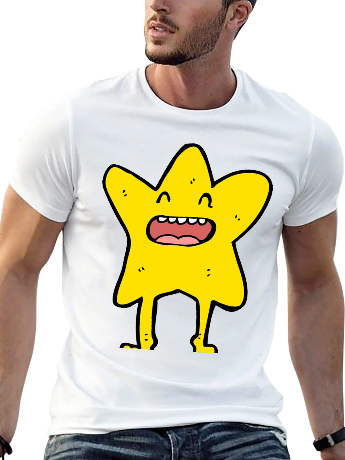 Star Character Black T-Shirt