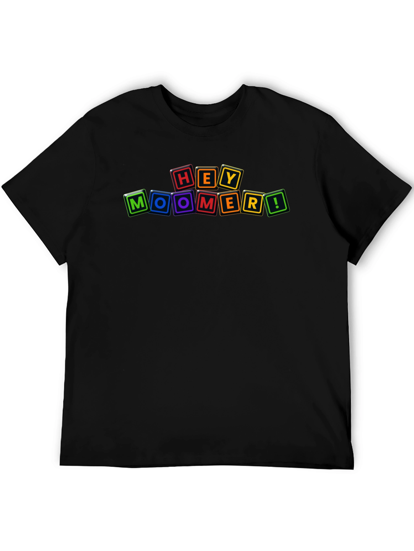 HEY MOOMER! Graphic T-Shirt - Black