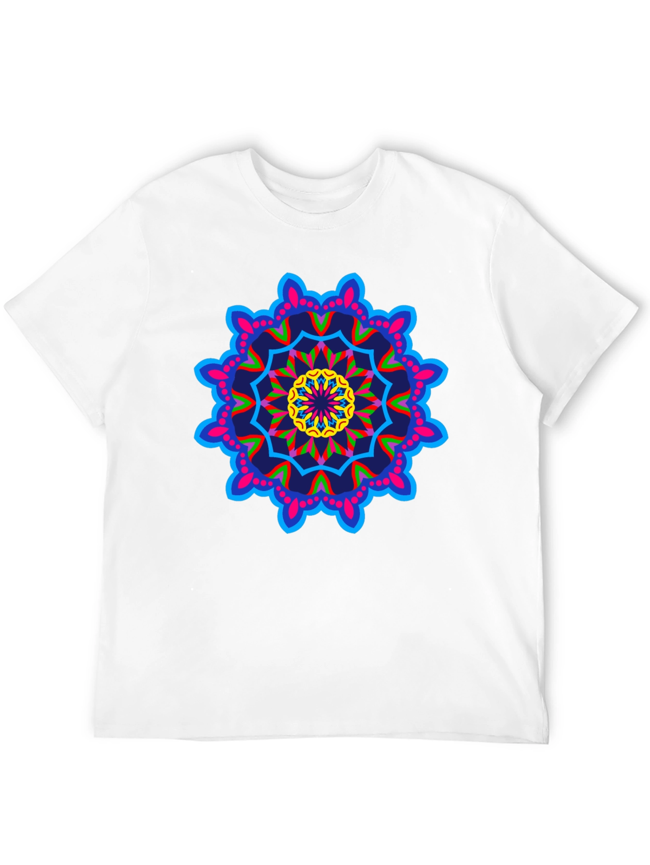 Vibrant Mandala Graphic Black T-Shirt