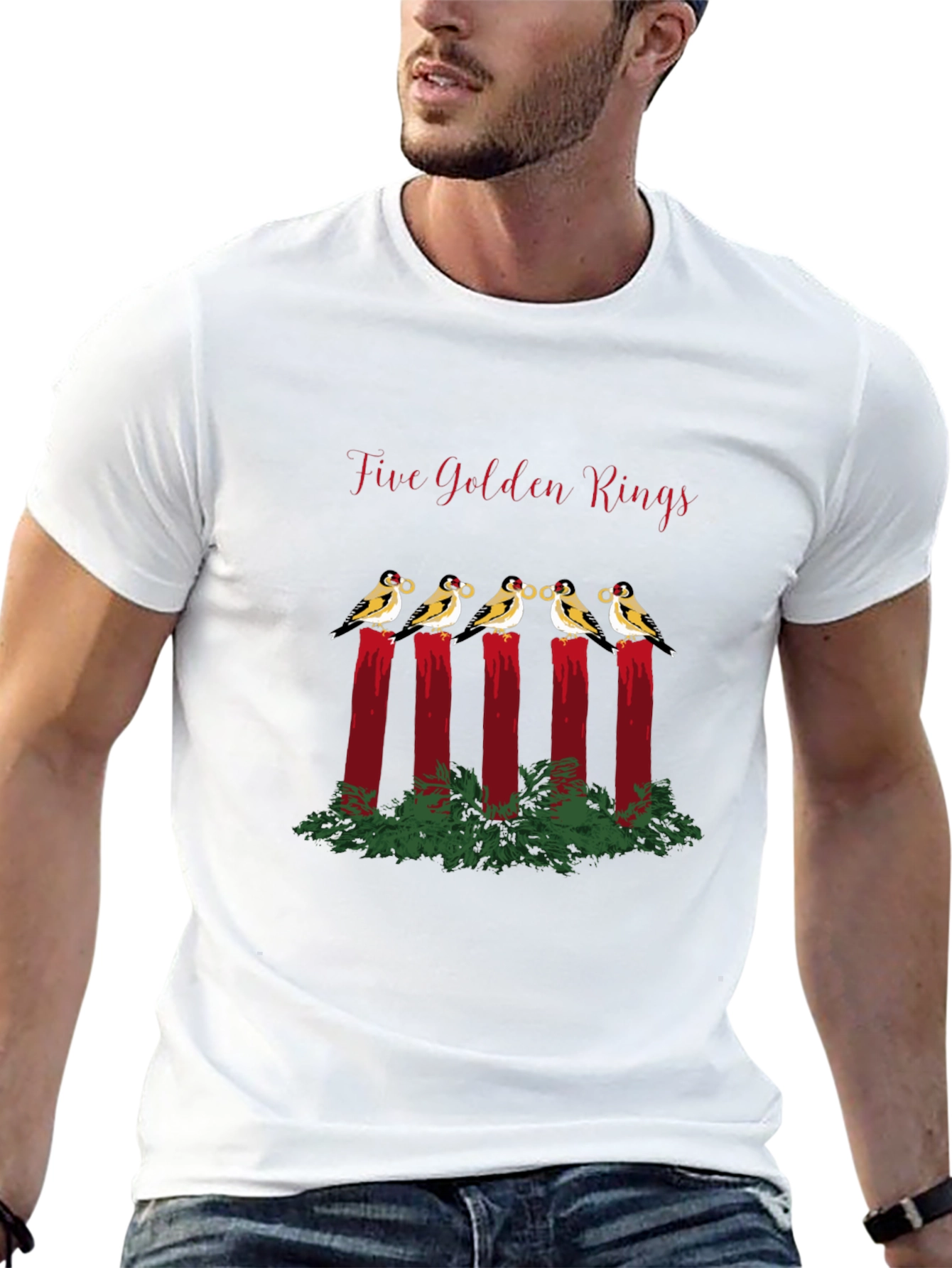 Five Golden Rings T-Shirt - Holiday Cheer!