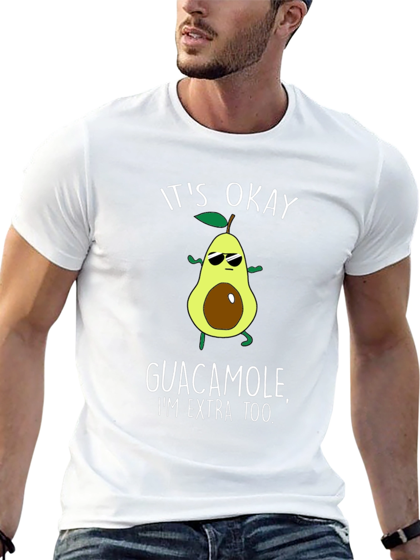 Funny Avocado Its Okay Guacamole Graphic T-Shirt