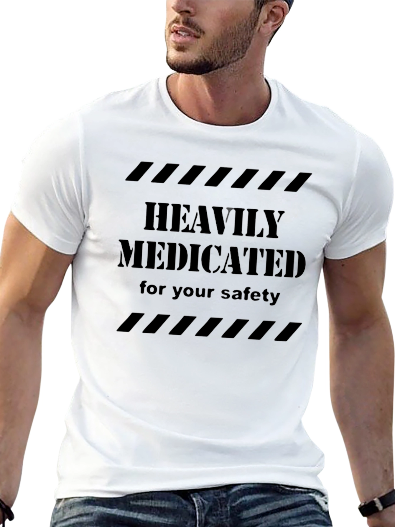 Heavily Medicated Safety T-Shirt - Black