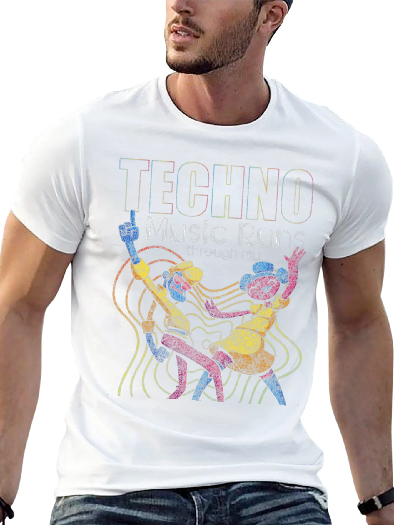 Techno Music Graphic T-Shirt - Dance Your Heart Out