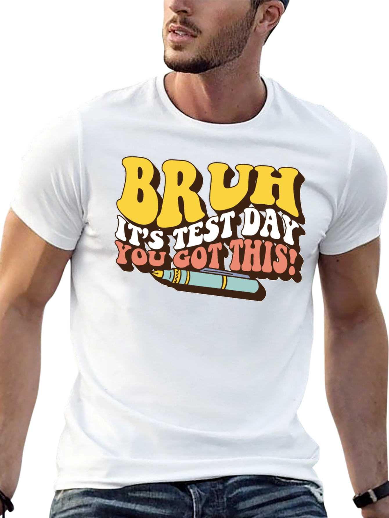 Bruh Test Day Retro Style T-Shirt