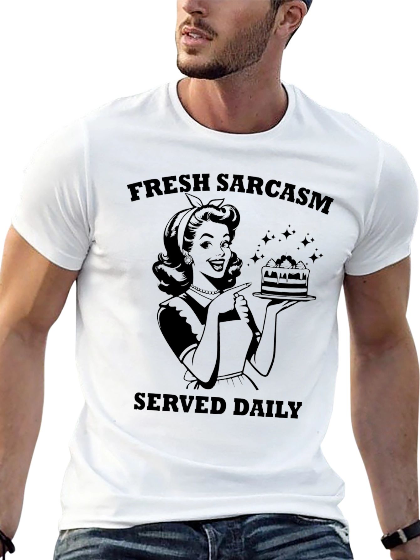 Fresh Sarcasm Served Daily Graphic T-Shirt