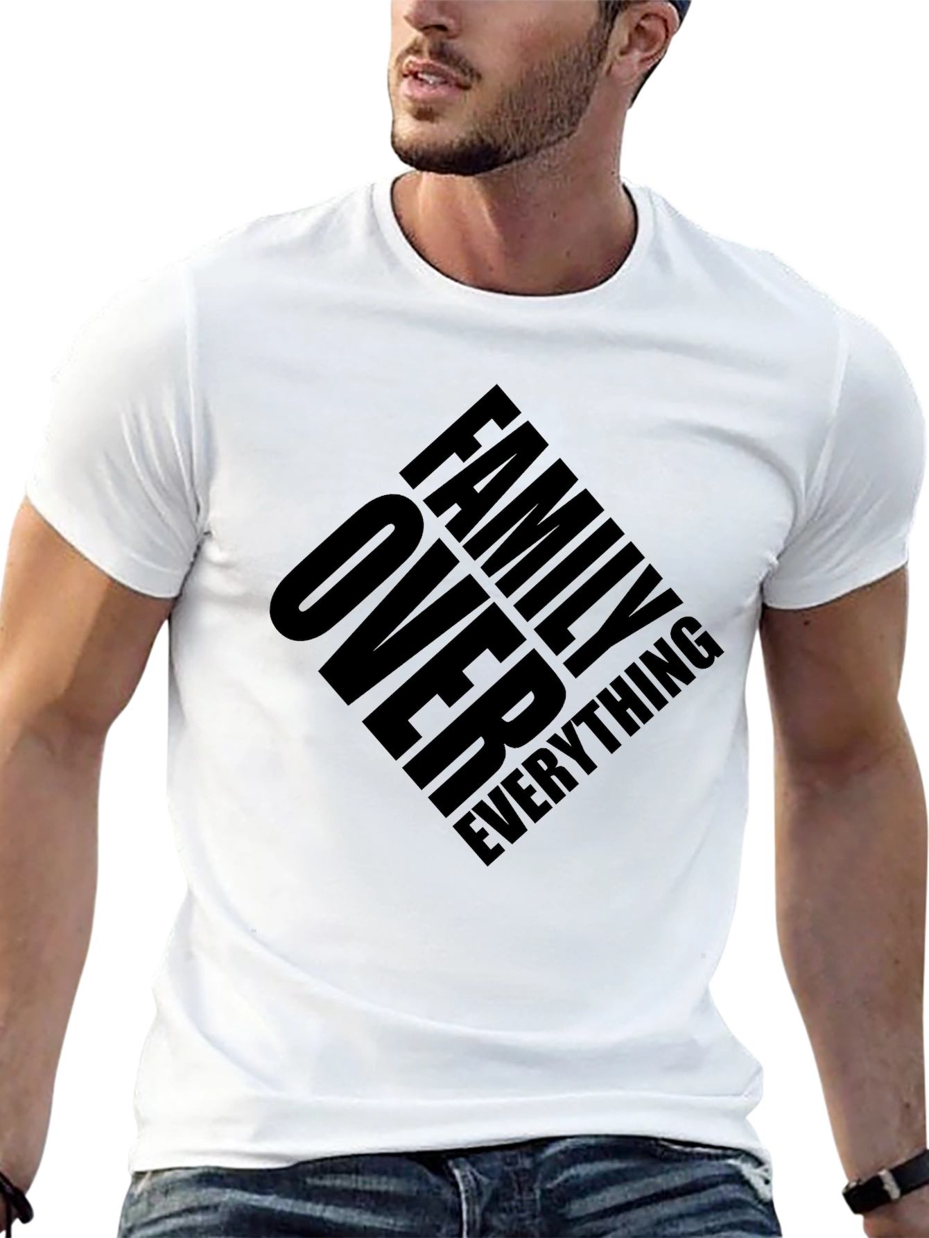 Family Over Everything Black Graphic Tee