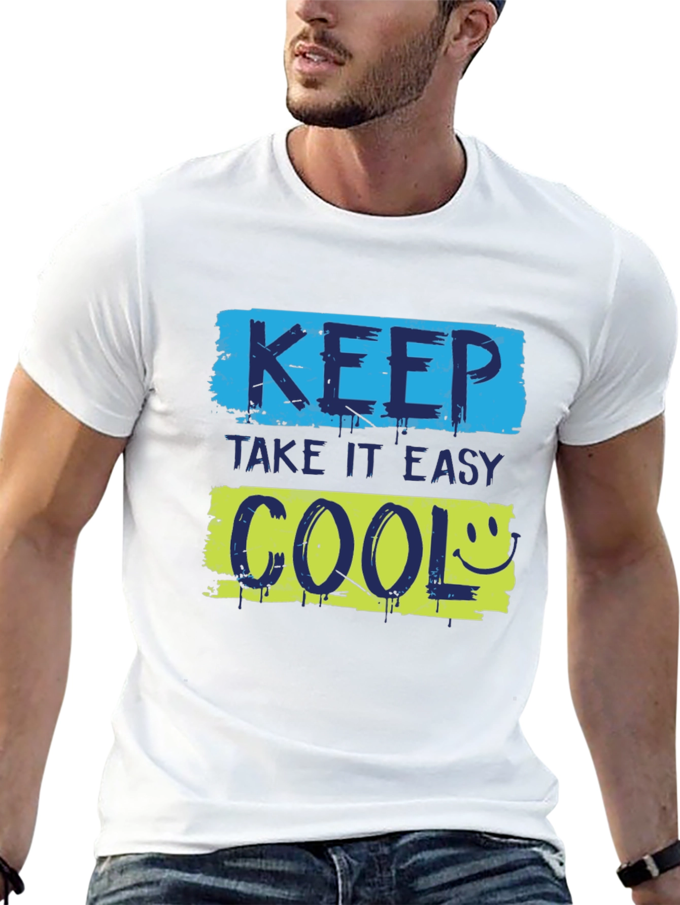Keep Cool Graphic Tee - Trendy Black T-Shirt