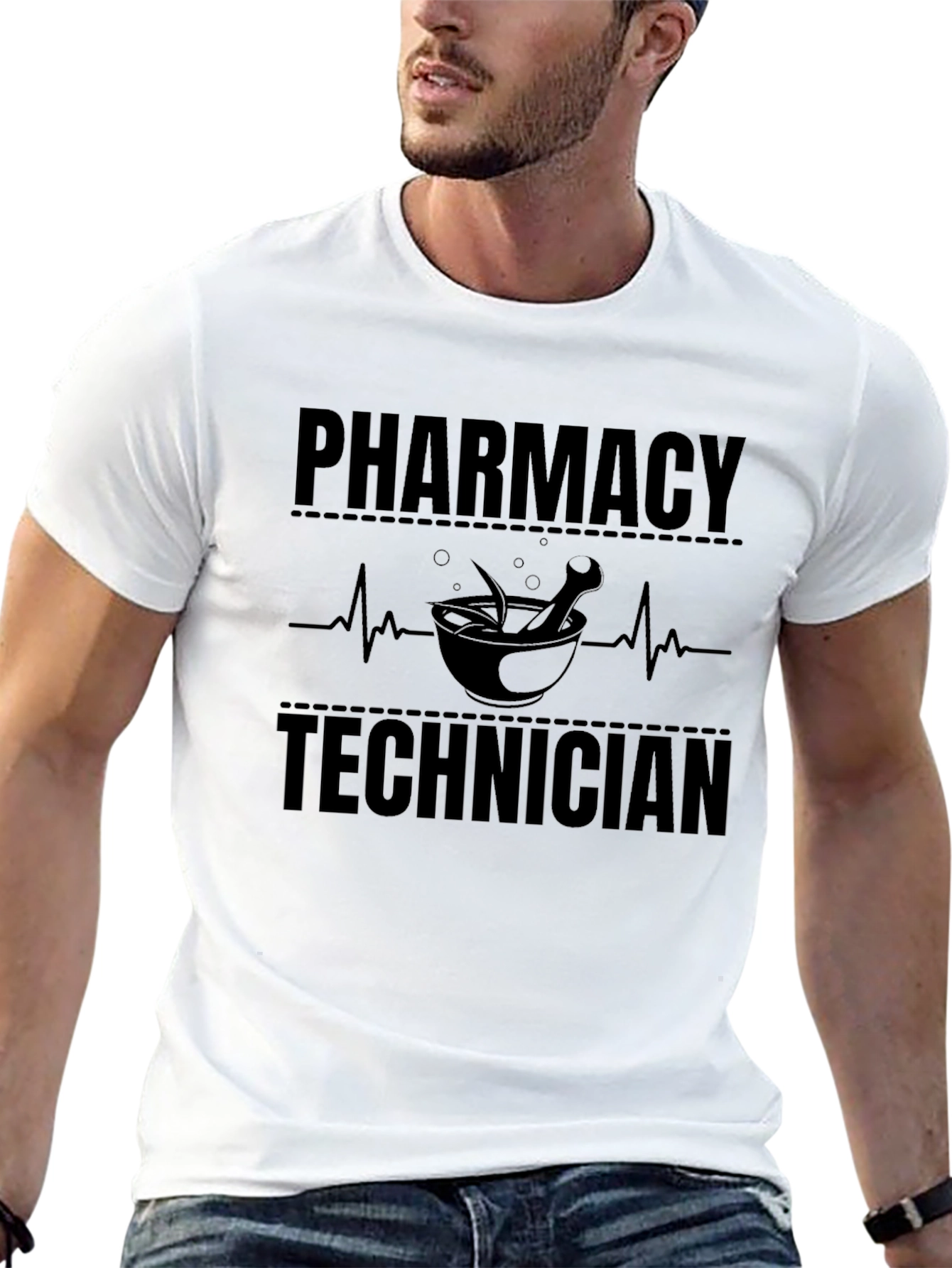 Pharmacy Technician T-Shirt - Black Graphic Tee