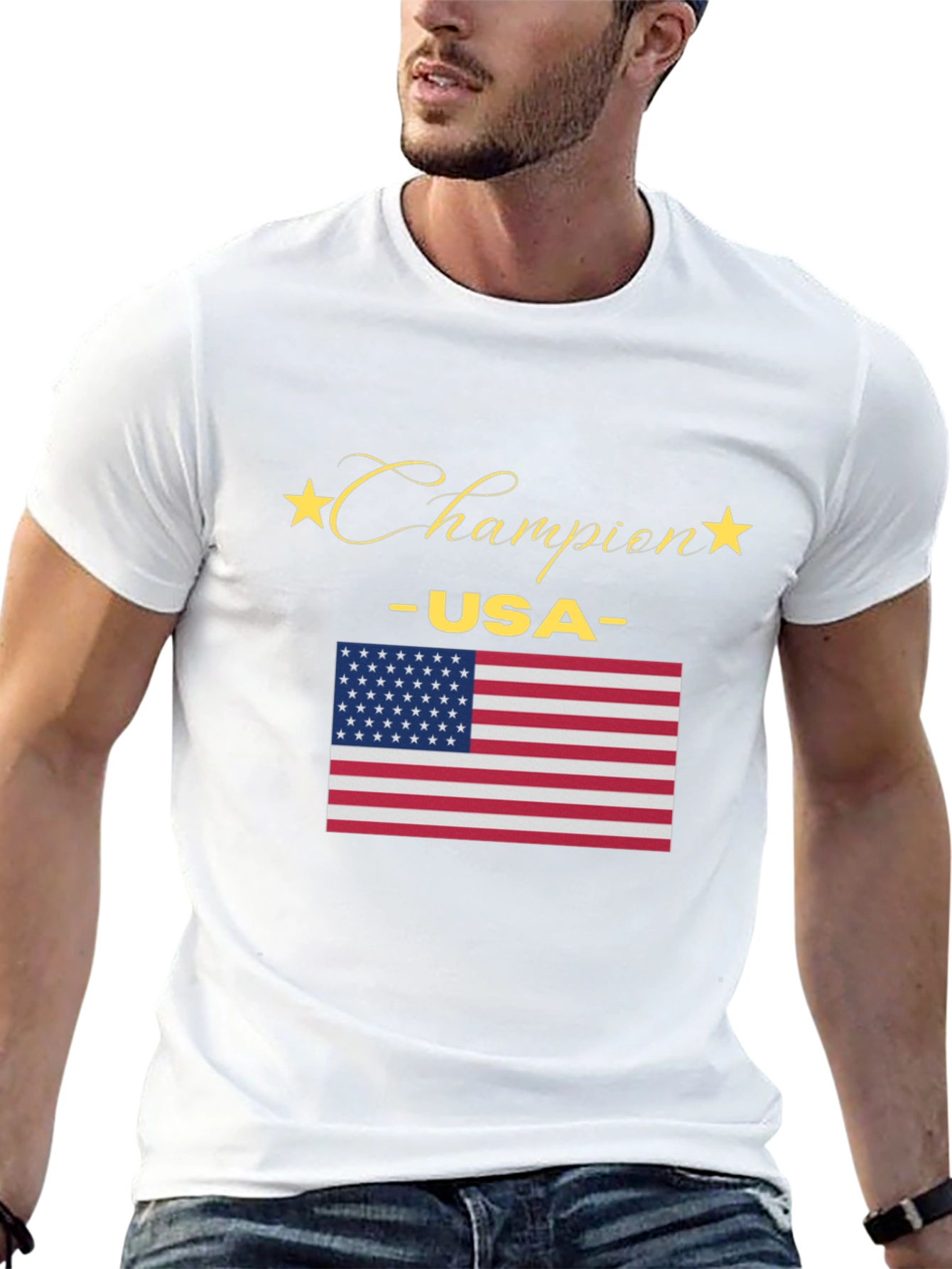 Champion USA American Flag Graphic T-Shirt
